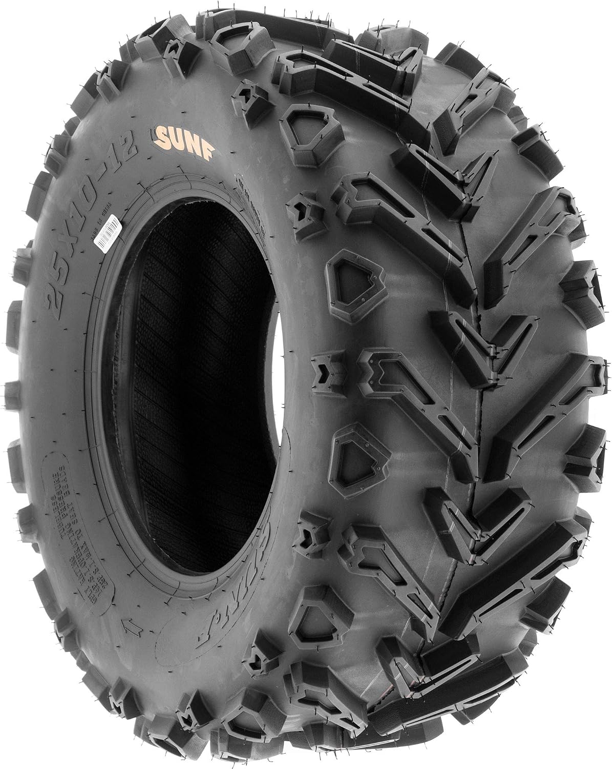Set of 4 SunF A041 Mud & Trail 25x8-12 Front & 25x10-12 Rear ATV UTV off road Tires, 6 PR, Tubeless