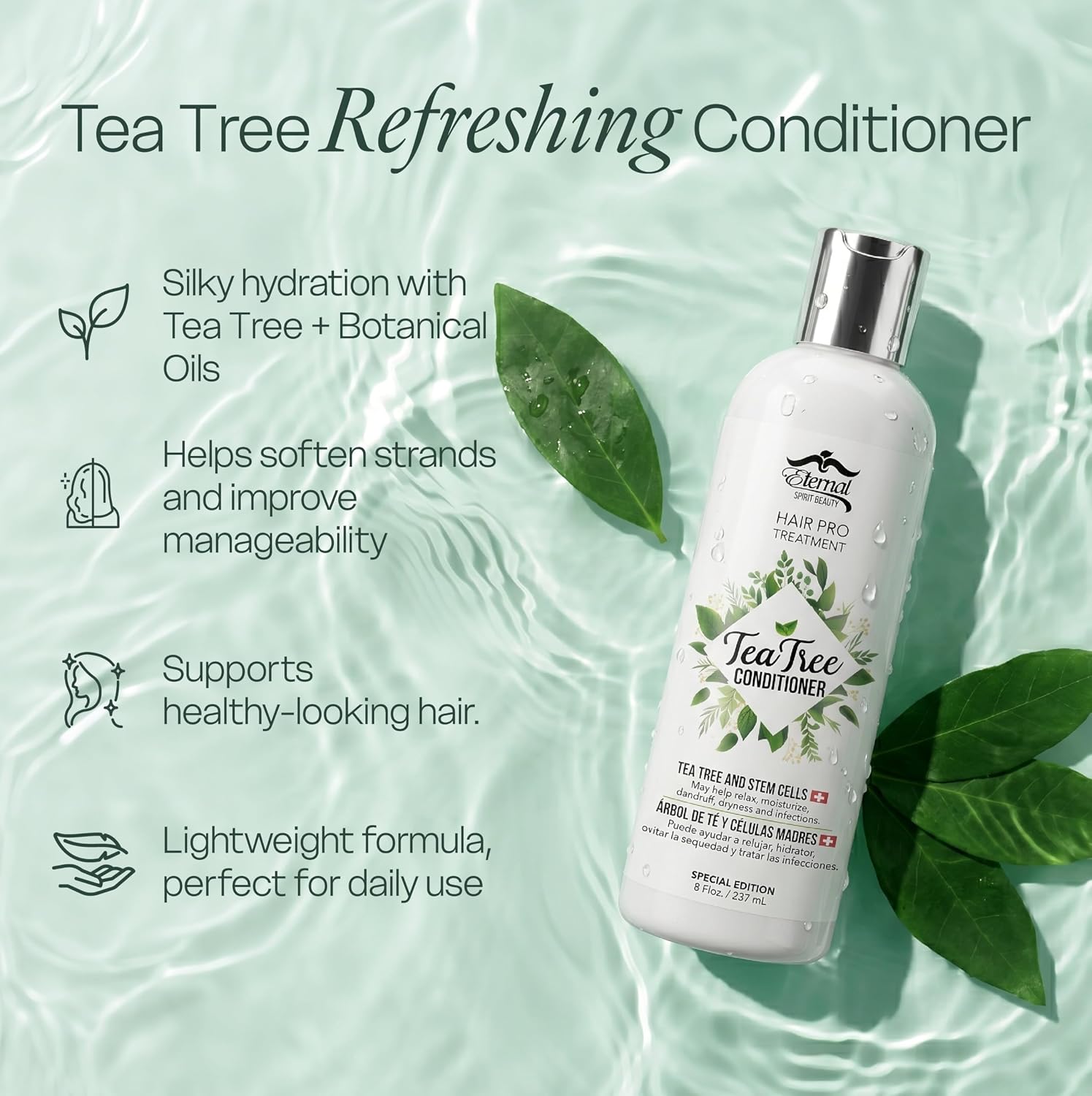 Eternal Spirit Beauty Hair Pro Tea Tree Set – Shampoo & Conditioner with Stem Cells