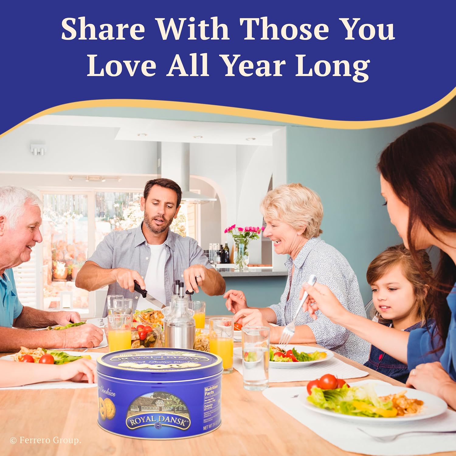 Royal Dansk Butter Cookies, Premium Assorted Cookies Made with Real Butter, Great for Sharing and Hosting, 12 oz