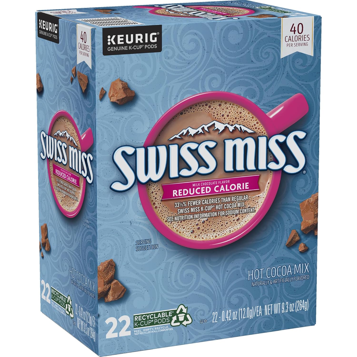 Swiss Miss Milk Chocolate Hot Cocoa Keurig Single-Serve K Cup Pods, 28 Count