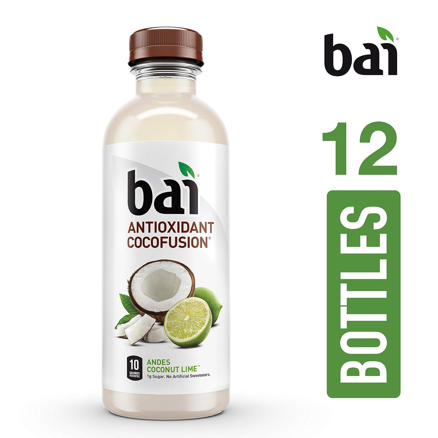 Bai Coconut Flavored Water Puna Coconut Pineapple, Antioxidant Infused, Coconut Pineapple Flavored Water Drink, 18 Fluid Ounce Bottles, 6 Count