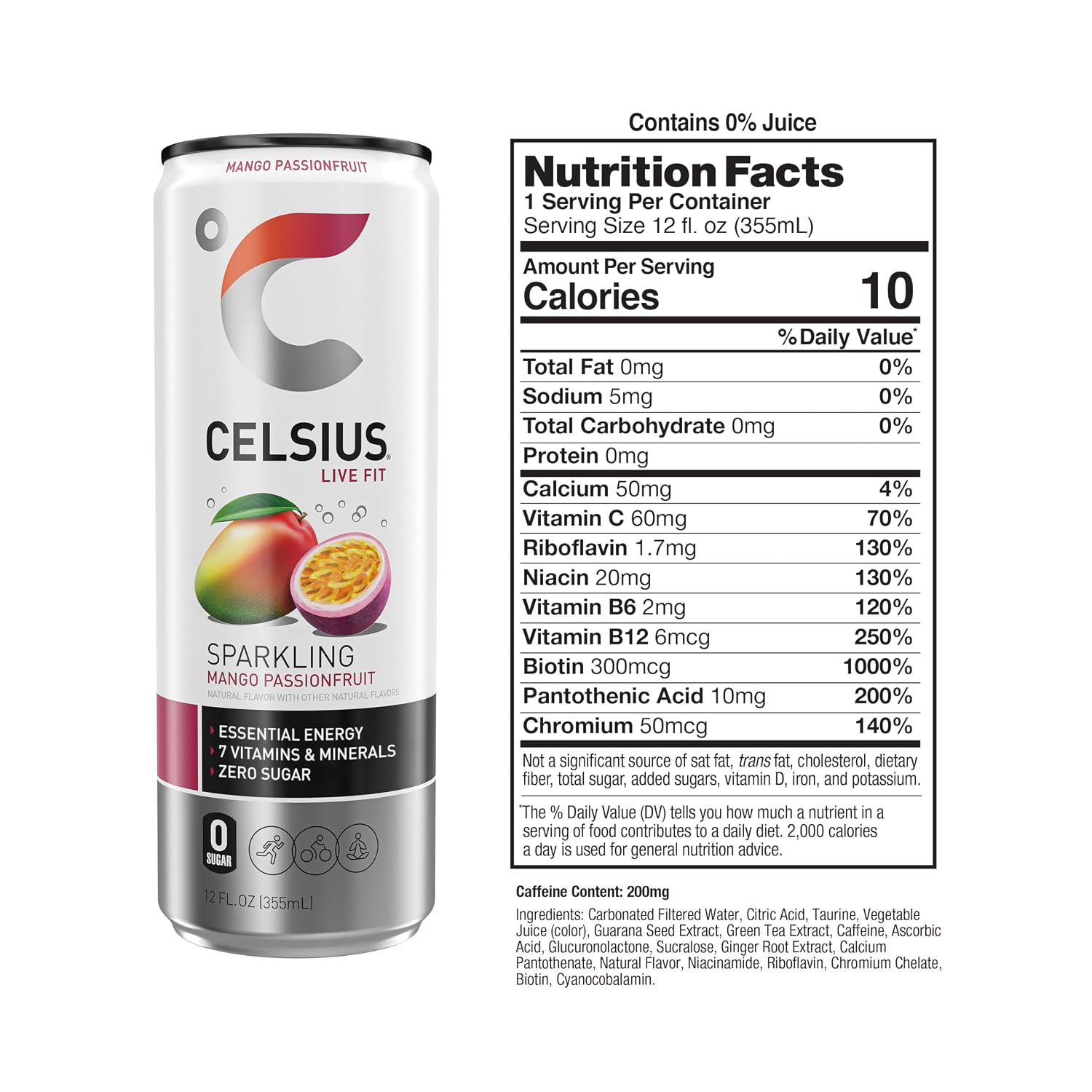 CELSIUS Sparkling Cola, Sugar Free Energy Drink, 12 Fl Oz (Pack of 12)