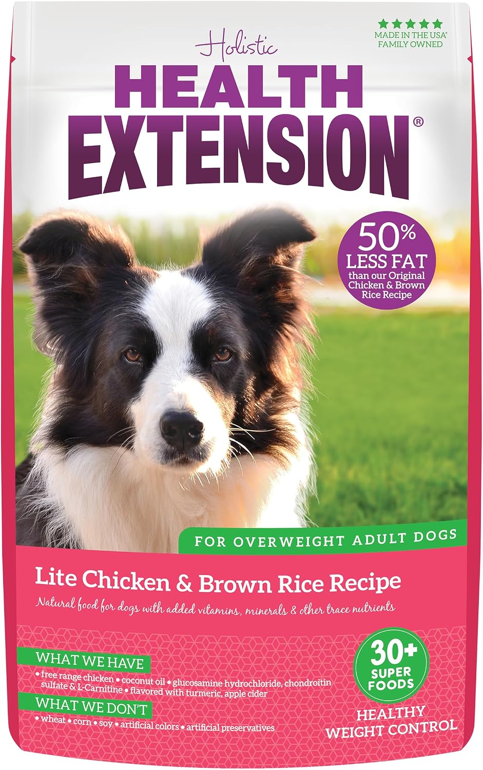 Health Extension Lamb & Brown Rice Dry Dog Food, Protein Packed Formula with Probiotics & Superfoods for Digestion & Coat Health (30 lb)