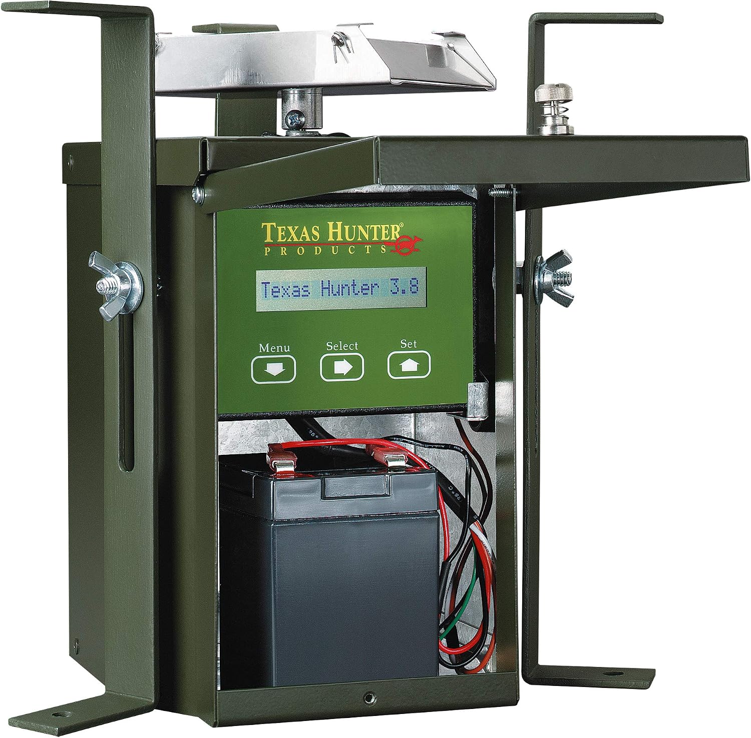 Texas Hunter 12-Volt Game Feeder System - Model TH70 + Battery + SP12 Charger