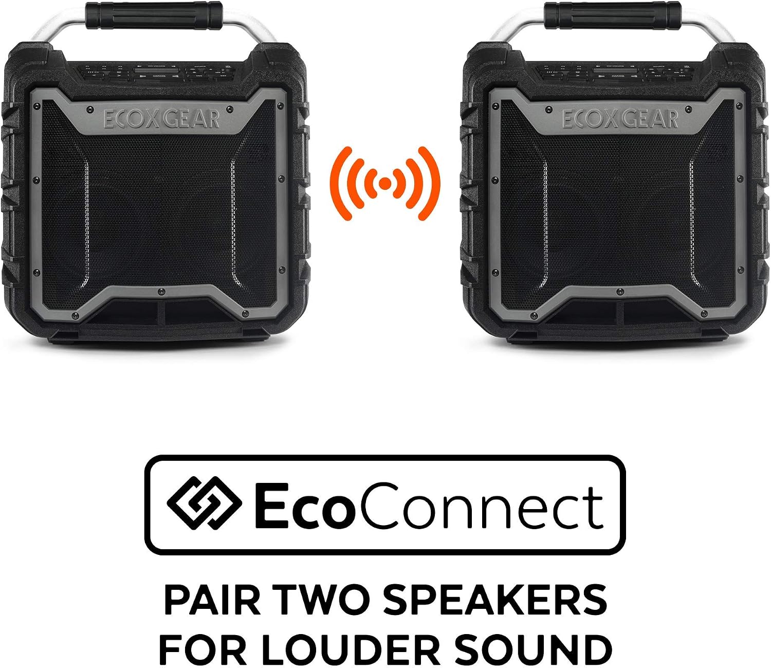 ECOXGEAR EcoTrek GDI-EXTRK210 Rugged Waterproof Floating Portable Bluetooth Wireless 100 Watt Stereo Smart Speaker and P (Renewed)