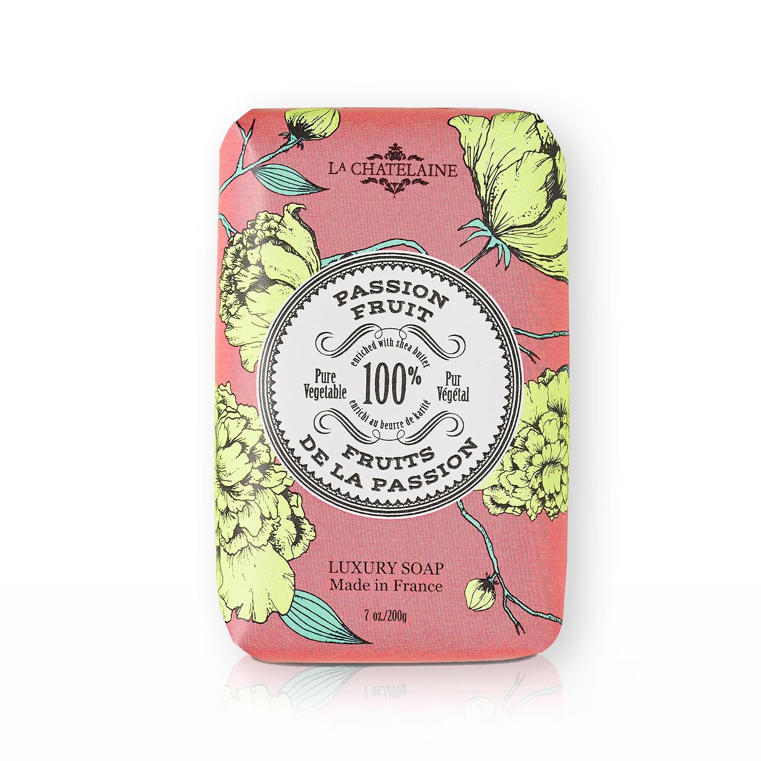 La Chatelaine Luxury Exfoliating Bar Soap | Natural Shea Formula (Sweet Almond, 7 oz)