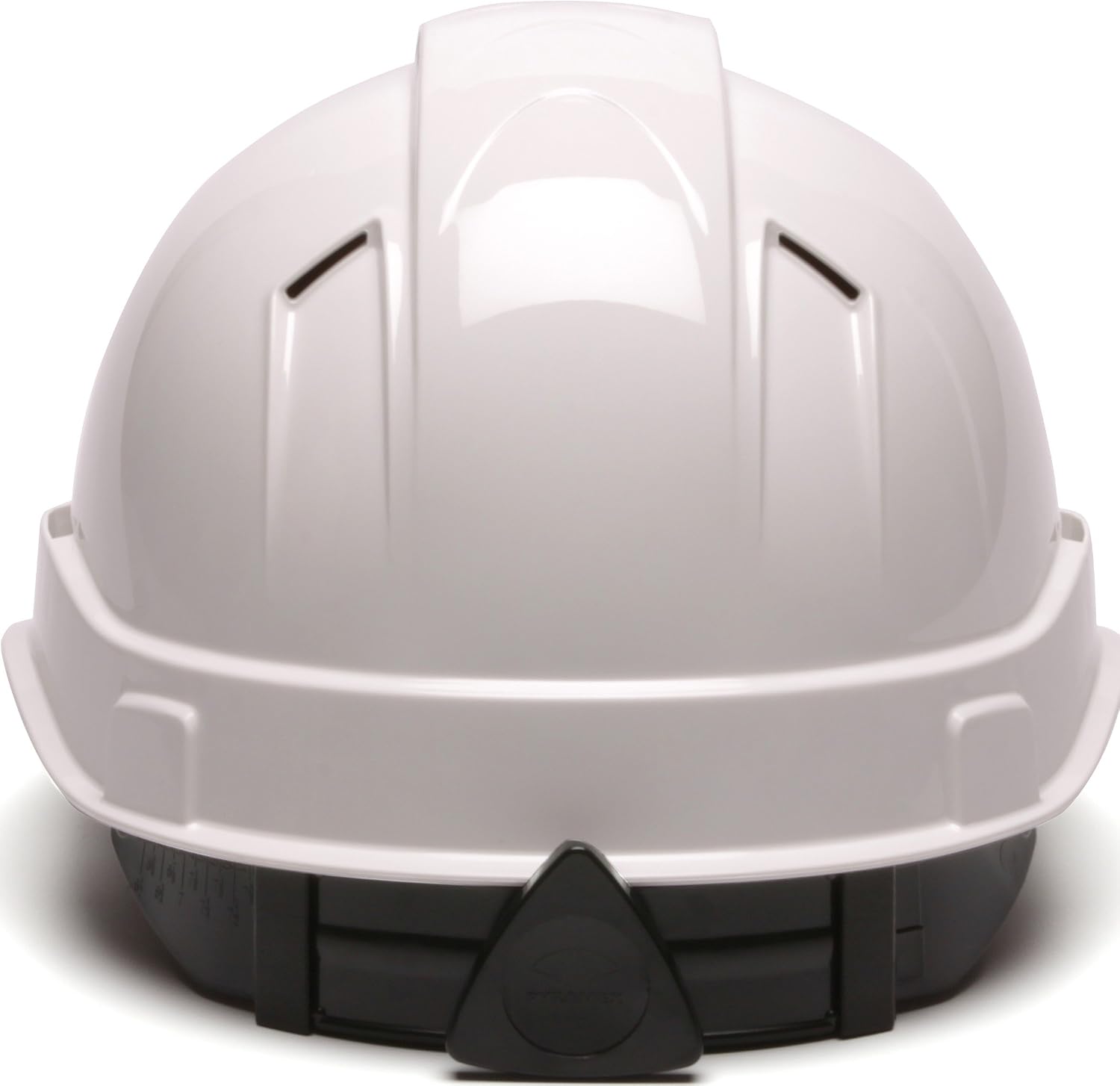 Pyramex Ridgeline Cap Style Hard Hat, Vented, 4-Point Ratchet Suspension, White | Lightweight HDPE shell, Ratchet suspension, Rain trough