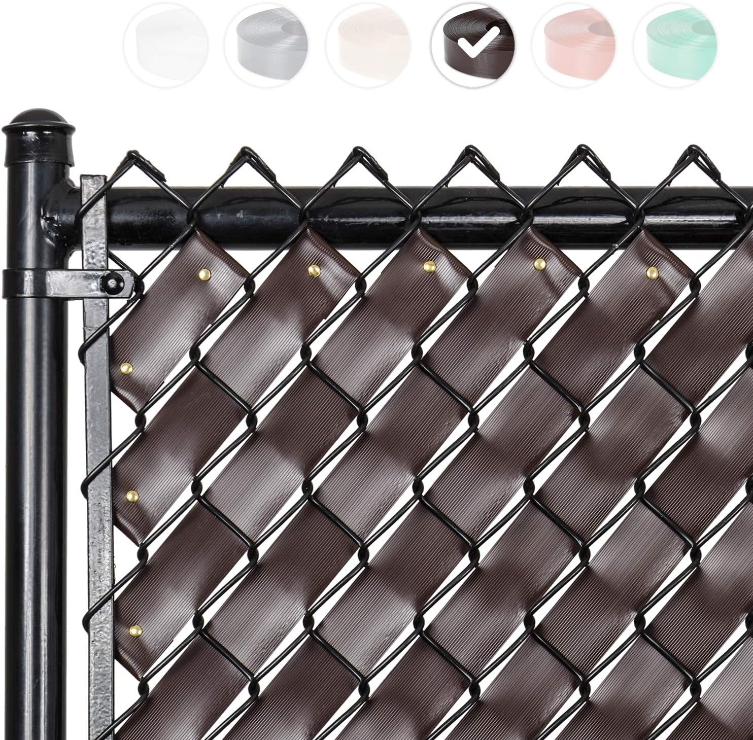 Chain Link Fence Privacy Tape 250 ft (40 SqFt) (Arctic White) | Gardening, Outdoor Wall, Balcony, Patio, Yard, Injury Prevention, Safety Fence Cover for Dog, Other Pet Hedge Slats