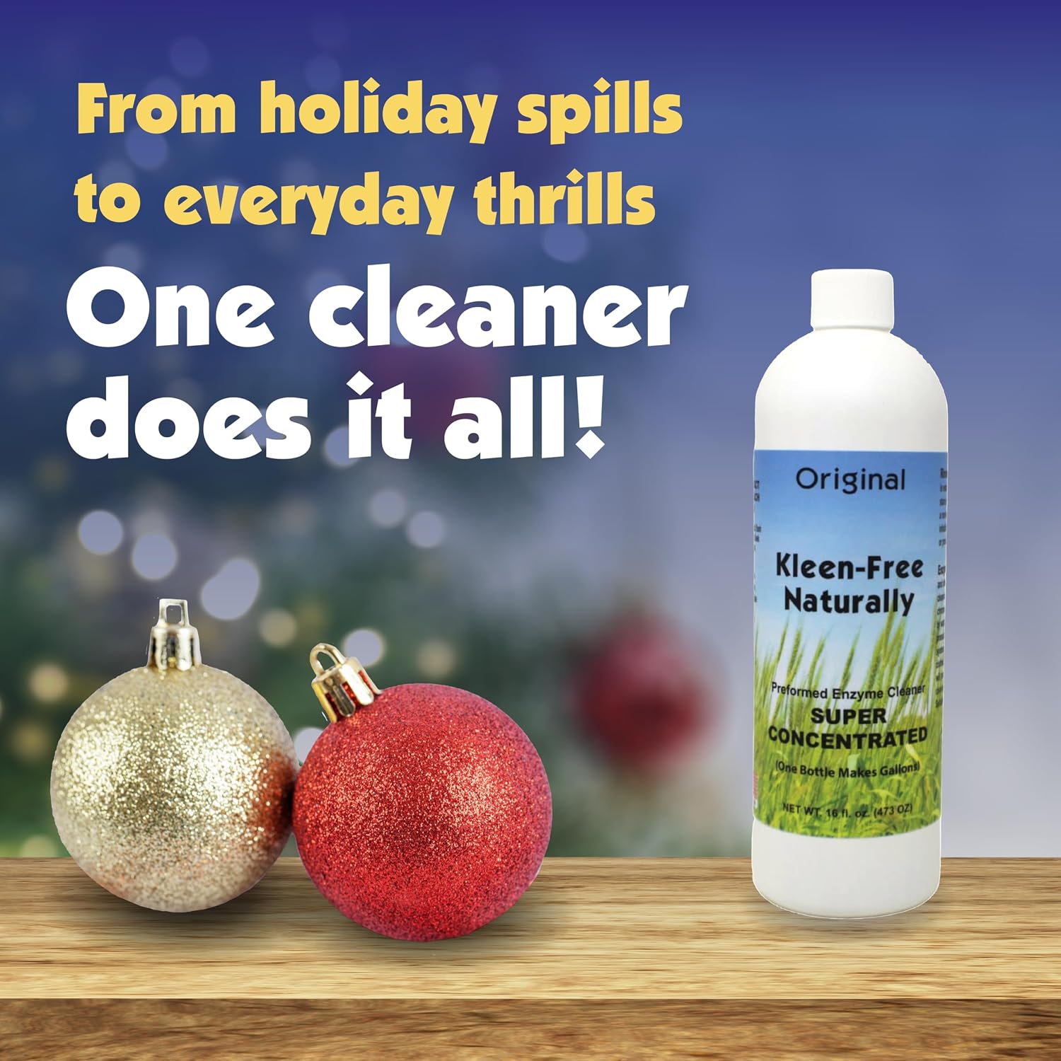 Naturally Preformed Enzyme Cleaner, Enzyme Solution, Multi-Purpose Cleaner, Laundry Additive and More - Concentrate - Original Scent - 128oz (1 Gallon)