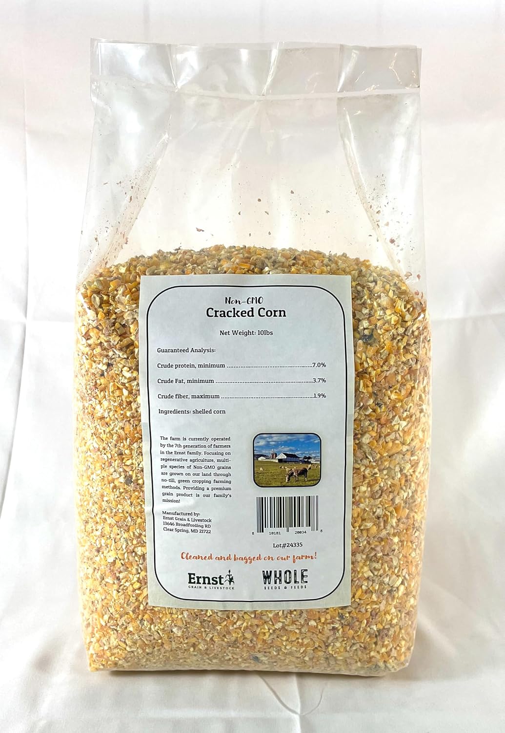 Ernst Grain & Livestock Cracked Corn, Non-GMO – Perfect Feed for Ducks, Squirrels, Chickens, Ducks, Deer, Rabbits, Geese, and More! (46 lb)