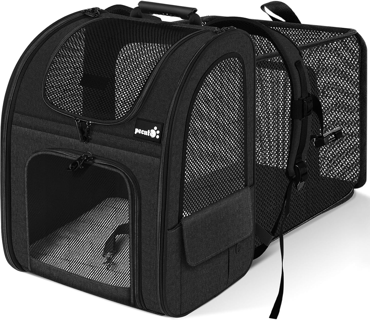 pecute Cat Backpack Expandable, Cat Carrier Backpack with Breathable Window