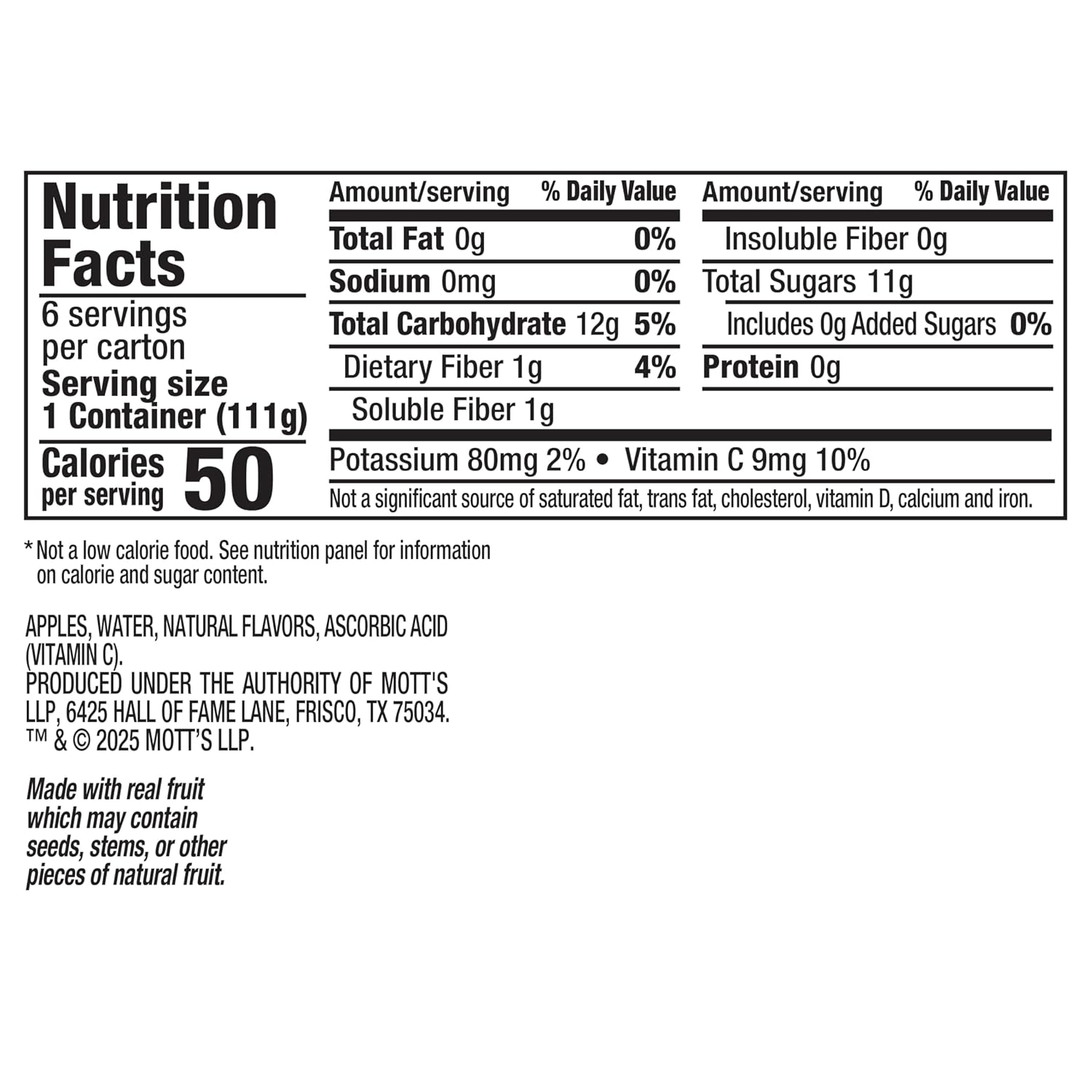 Mott's No Sugar Added Strawberry Applesauce, 3.9 Ounce Cup, 6 Count (Pack of 12)