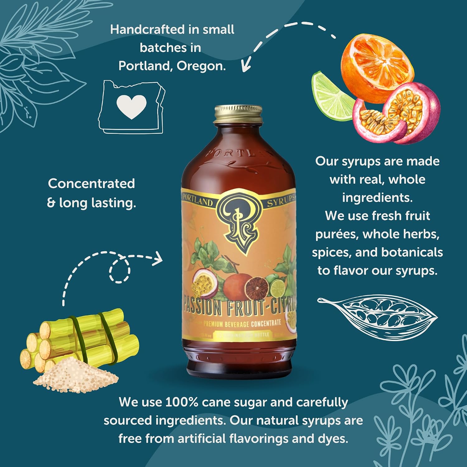 Portland Syrups Marionberry Syrup for Cocktails, 12 oz, 12 Servings