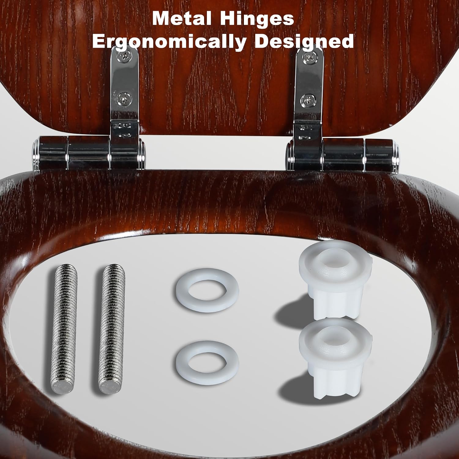 Angel Shield Marble Toilet Seat Durable Molded Wood with Quiet Close,Easy Clean，Quick-Release Hinges (Elongated,Black Marble)