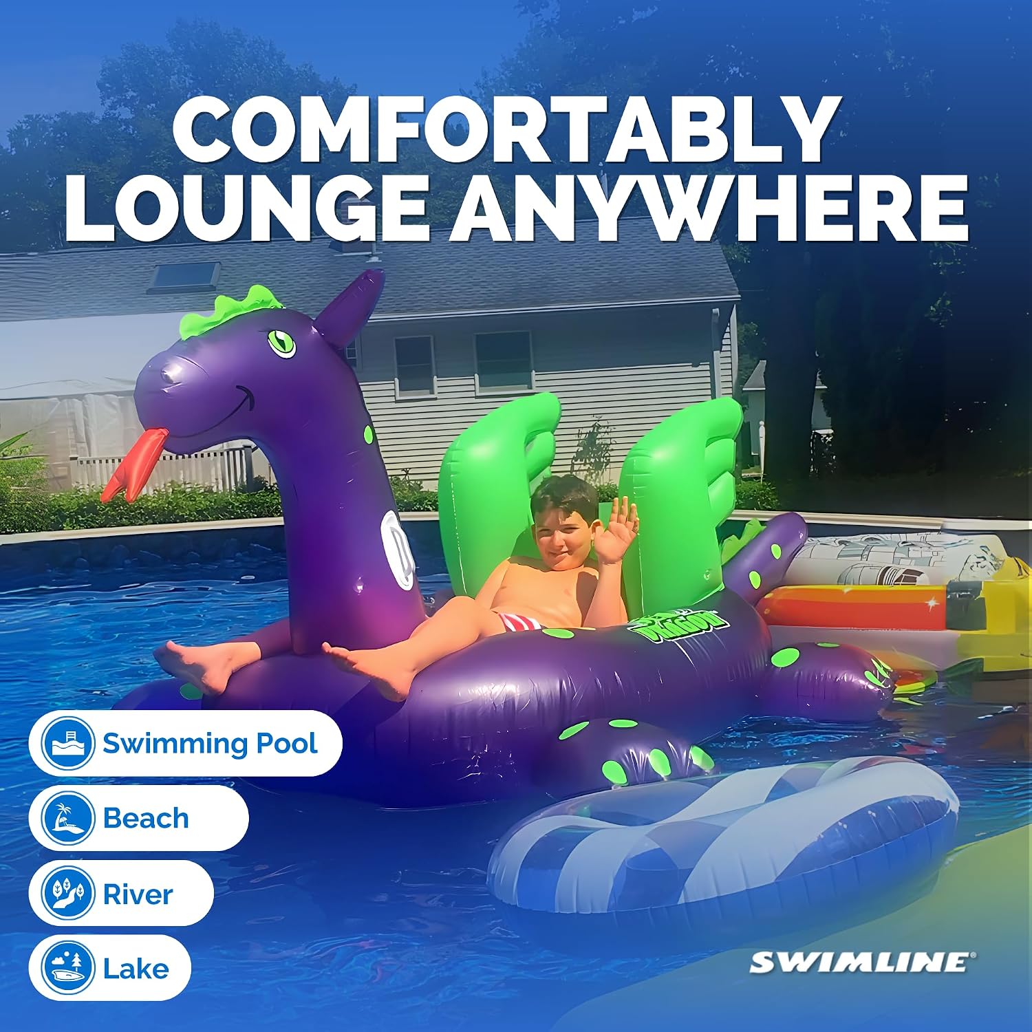 SWIMLINE Original Giant Inflatable Pool Float Floatie Ride-On