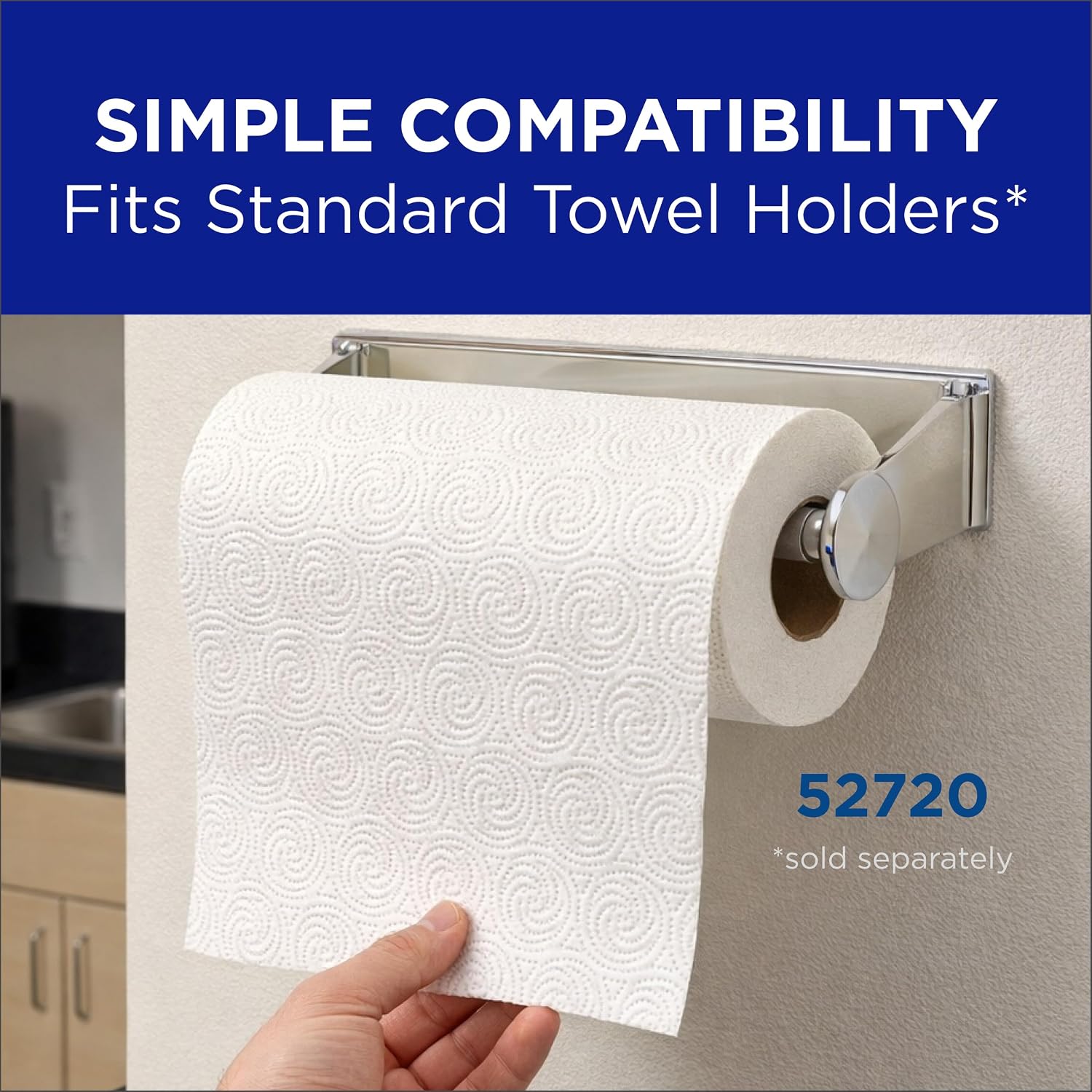 Sparkle Professional Series by Georgia-Pacific PRO 2-Ply Perforated Kitchen Paper Towel Rolls, Individually Wrapped, White, 11” x 8.8” (LxW), 70 Sheets/Roll, 30 Rolls/Case, 2717201