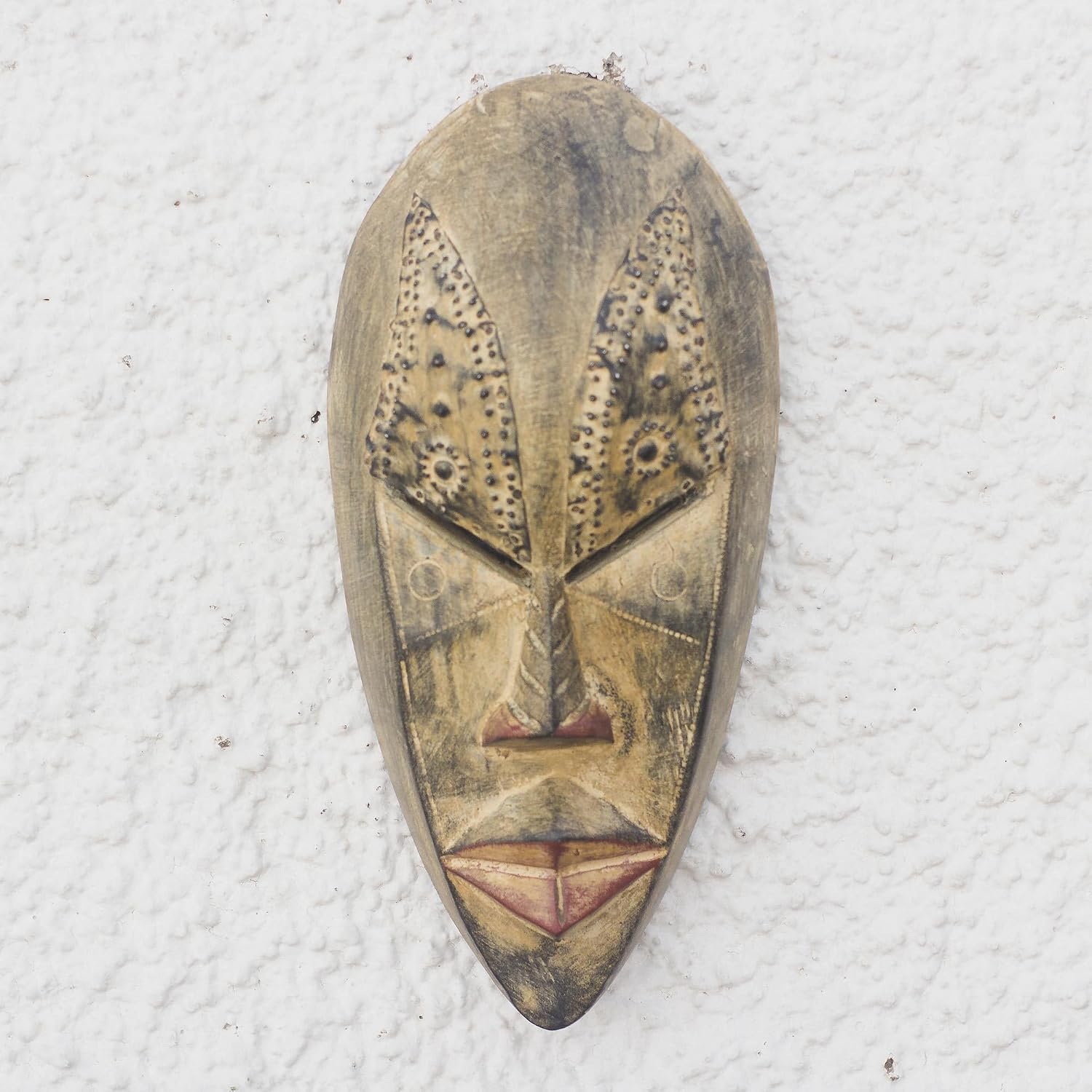 NOVICA Hand Carved African Wall Mask 'Brilliant Mind'