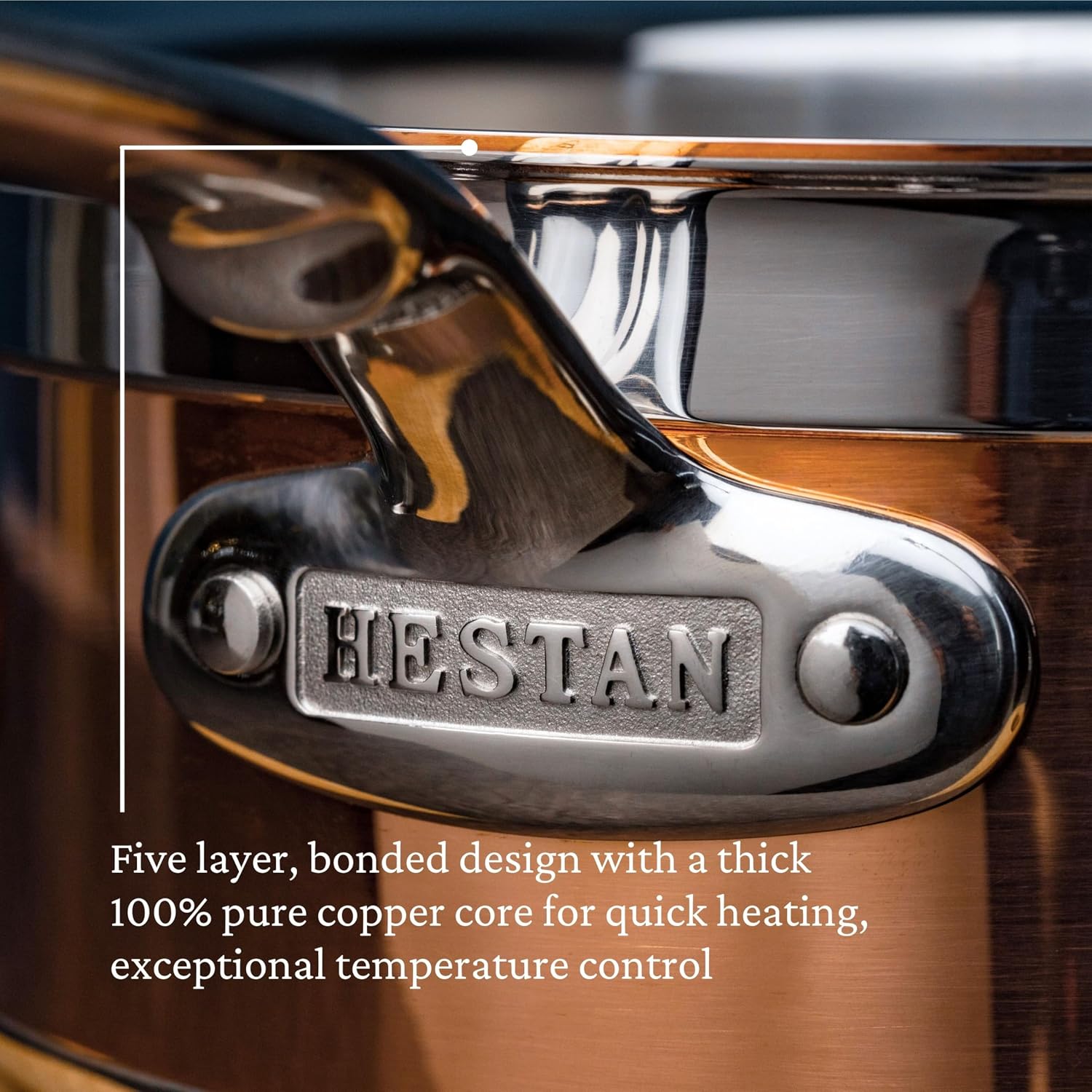 Hestan - CopperBond Collection - 100% Pure Copper Frying Pan, Induction Cooktop Compatible, 8.5-Inch
