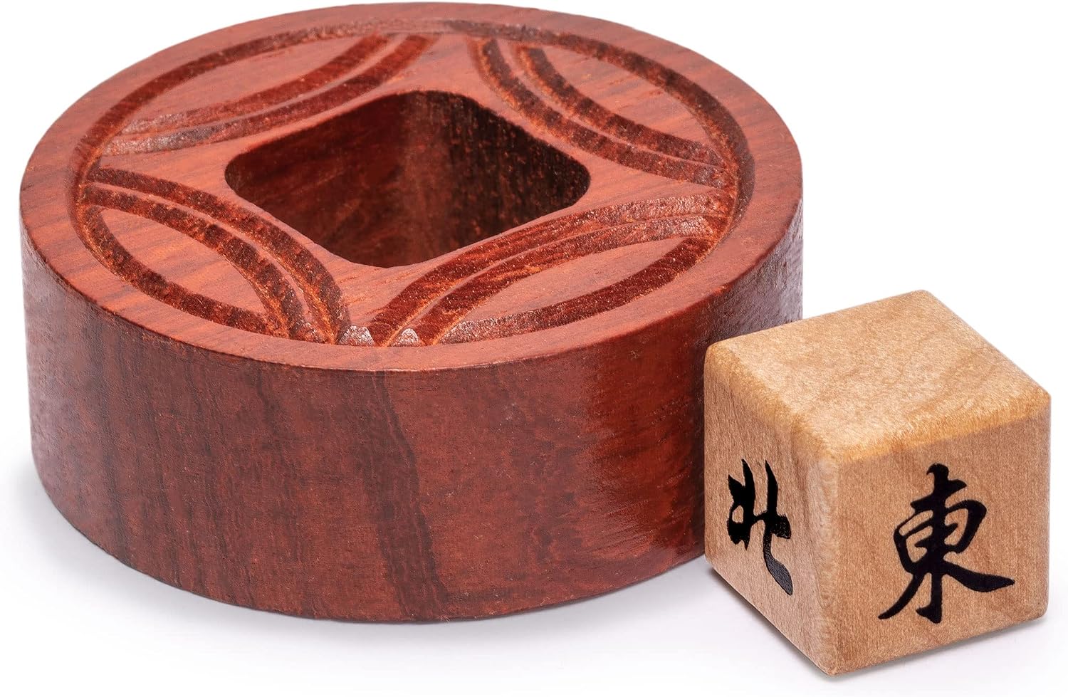 Yellow Mountain Imports Wooden Mahjong Bettor/Wind Indicator - Mahjong Accessory for Chinese or American Mahjong Play
