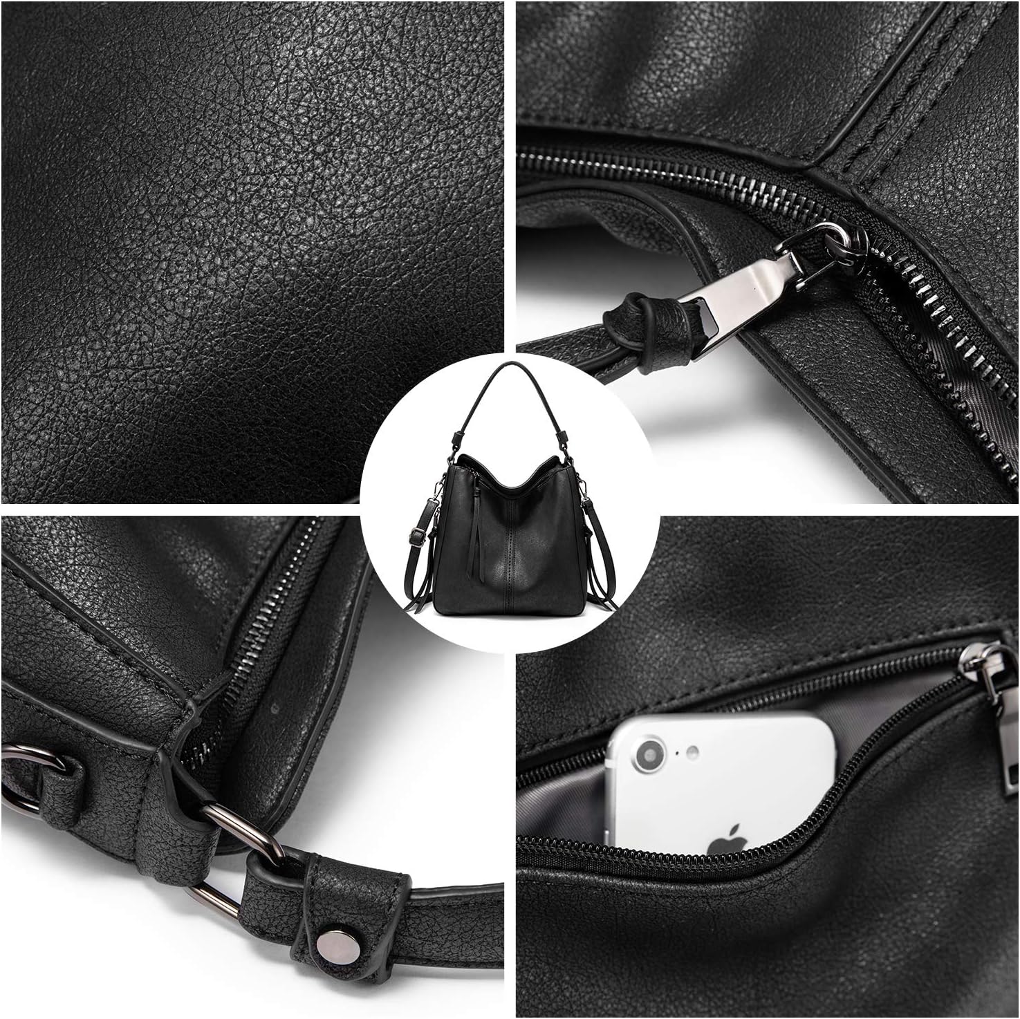Hobo Crossbody Bag for Women, Designer Shoulder Purse Handbags