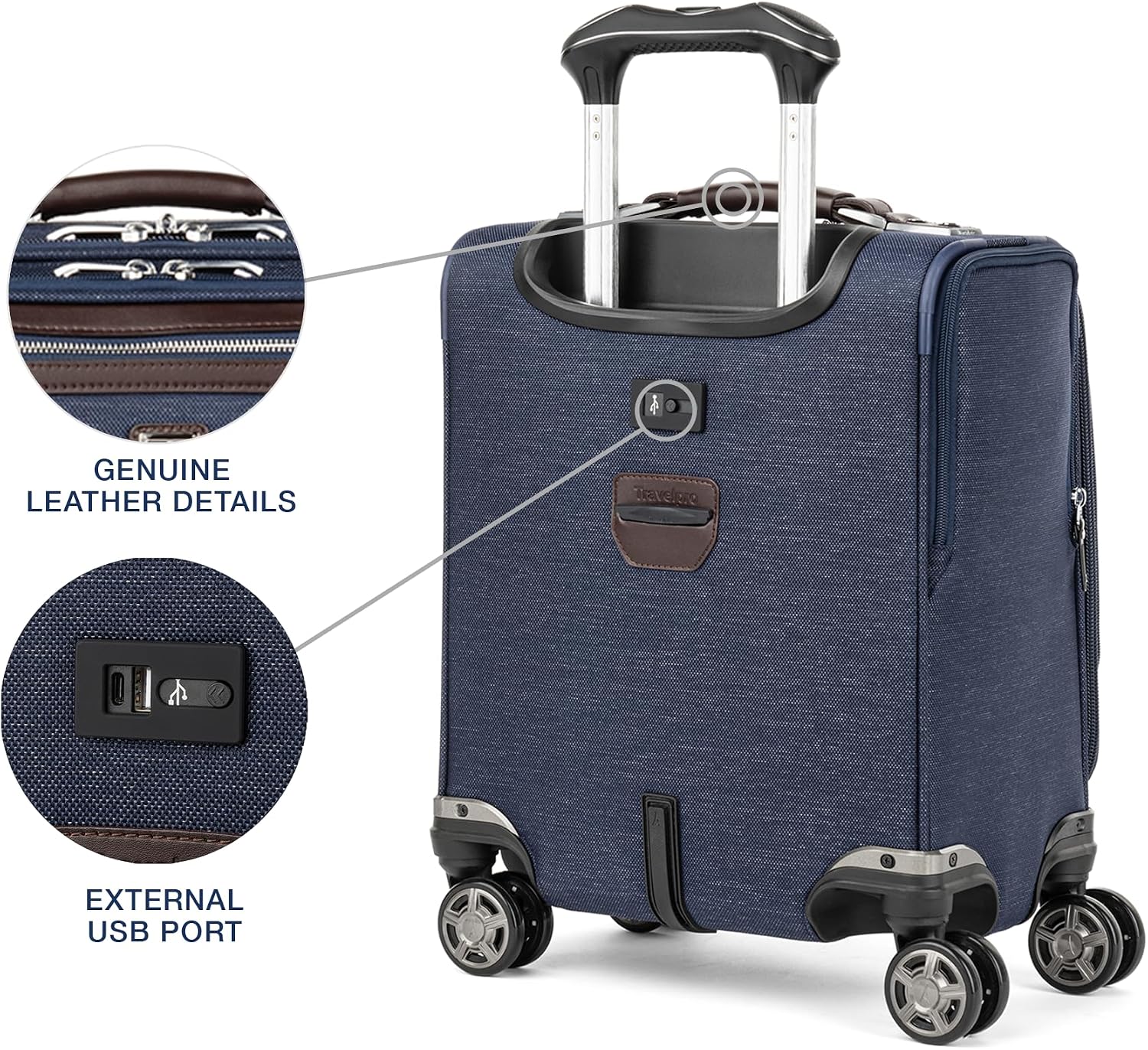 Travelpro Platinum Elite Underseat Spinner Tote Bag with USB Port