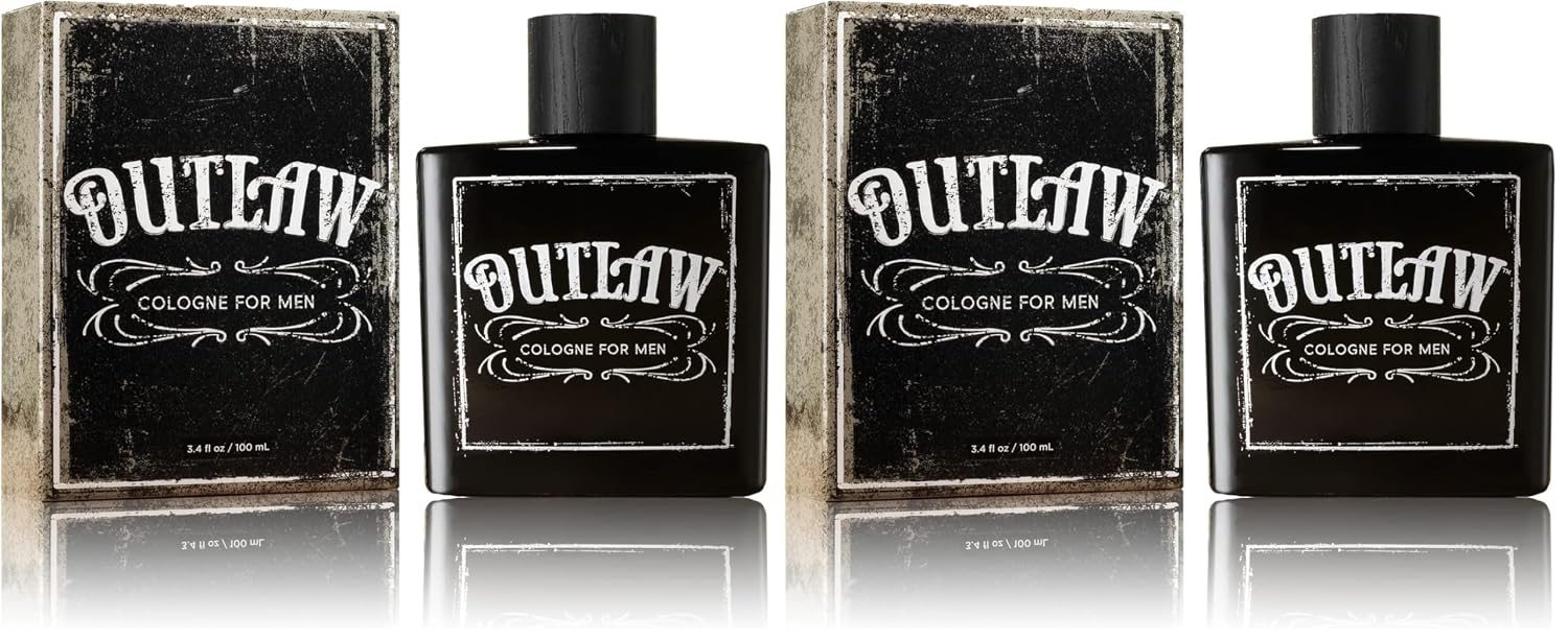 Tru Western Outlaw Men’s Cologne - Refreshing Bergamot, Lavender and Fir Balsam for a Sensual Aroma - 3.4 fl oz