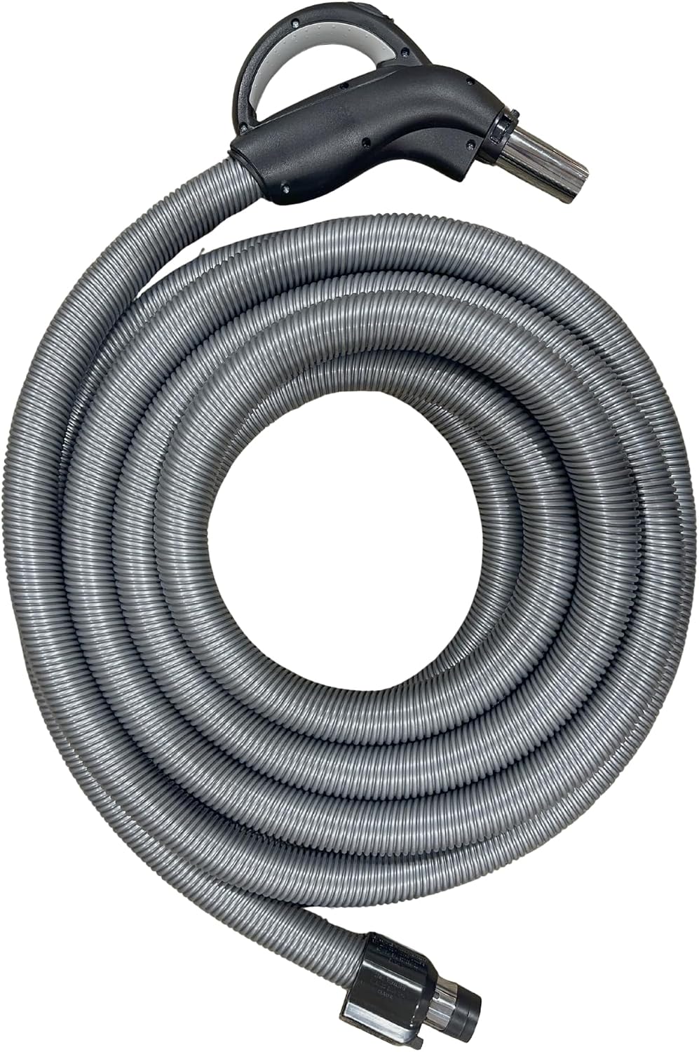 Wessel 30ft Direct Connect Central Vacuum Hose, Dual-Voltage, Crushproof | 120V powerhead & vacuum 3-way switch control; 2-prong connector; ergonomic 360-degree swivel handle; airflow control valve