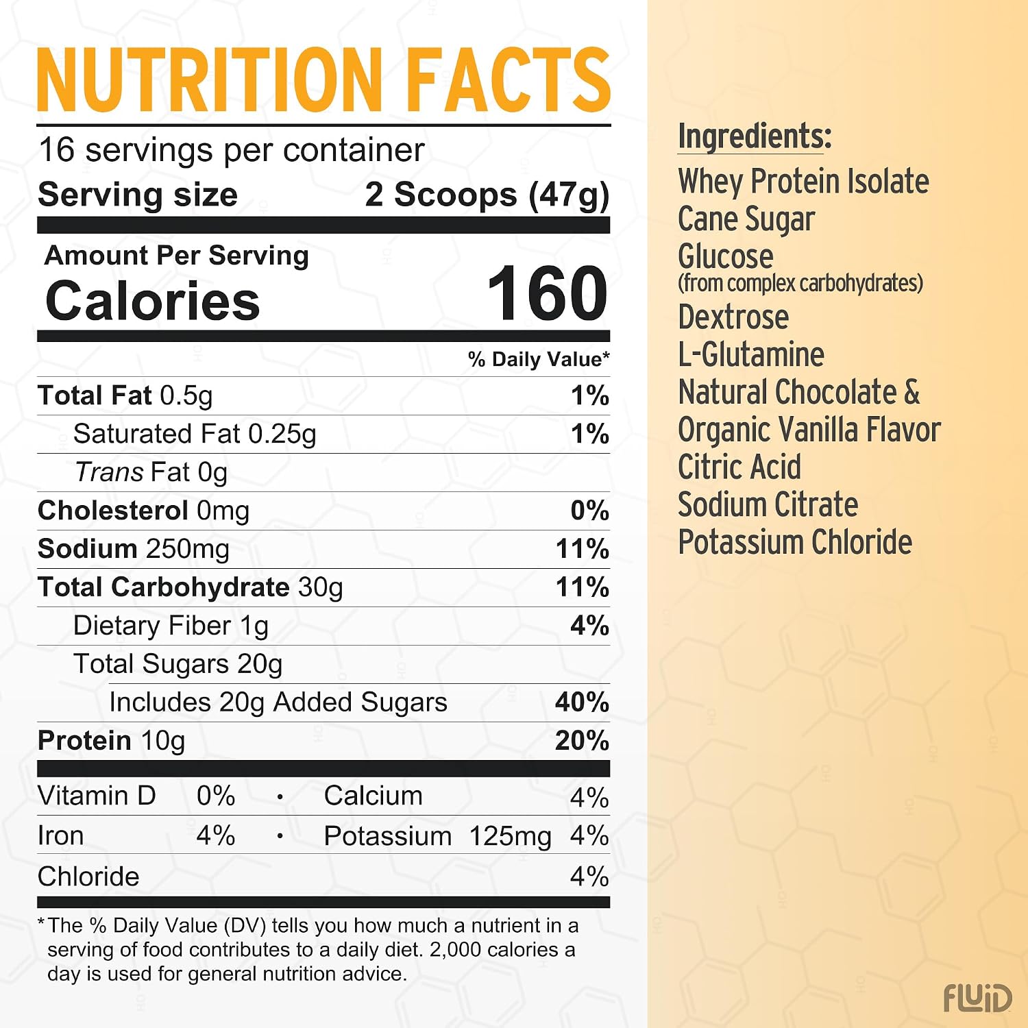 Fluid Recovery, Post-Workout Drink Mix, Whey Isolate Protein, L-Glutamine, Carbs, All Natural Ingredients, Gluten-Free, Lactose-Free (Tropical Fruit)