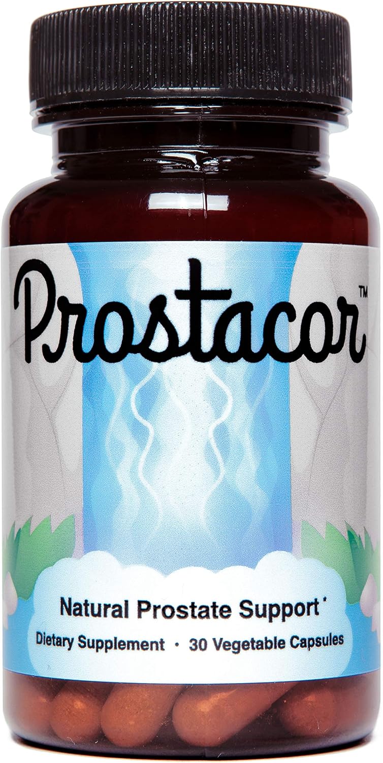 Prostacor Natural Prostate Support Supplement for Men, Vegan, Gluten-Free | Supports Healthy Urine Flow, Fewer Urges, Bladder Control