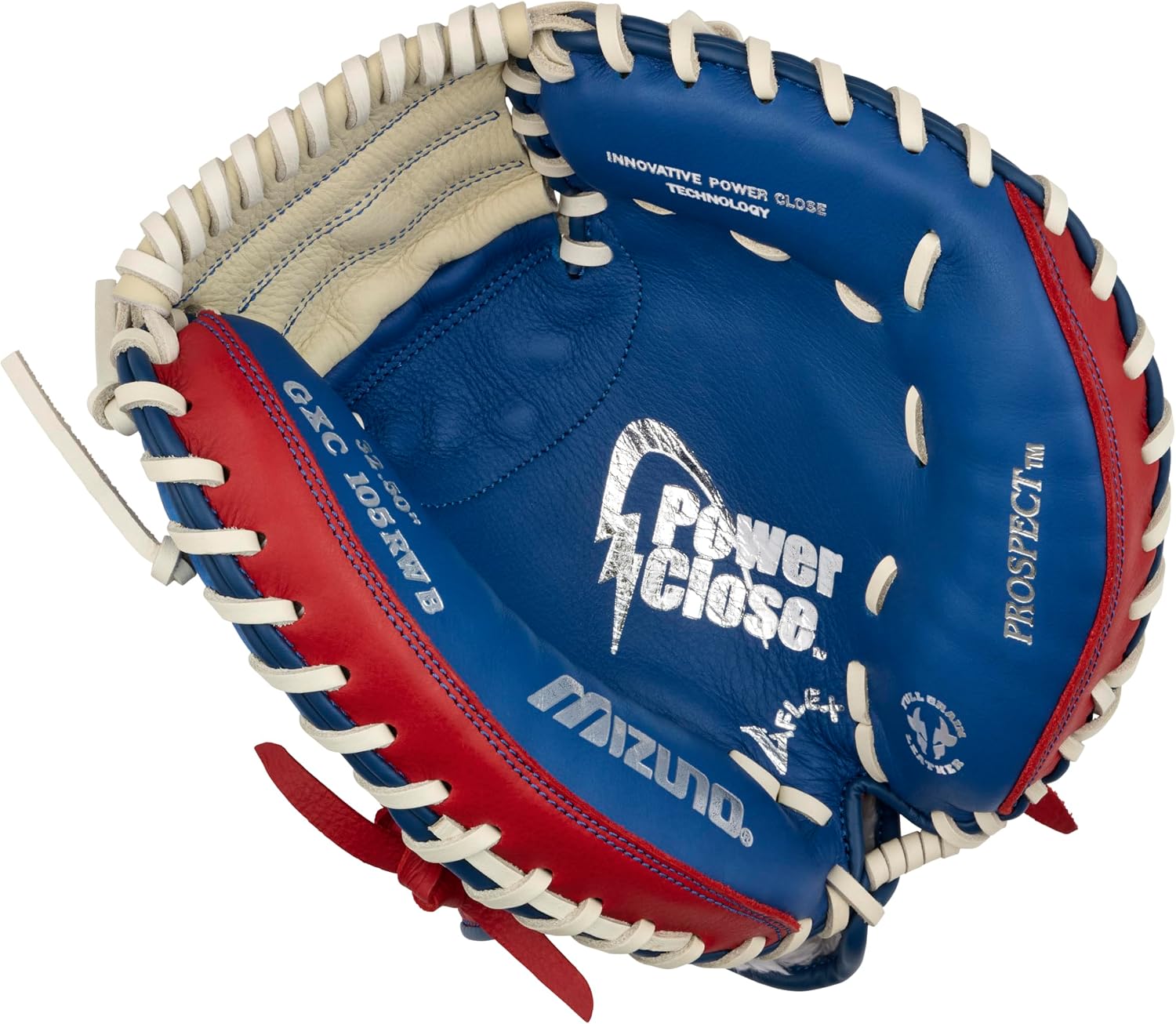 Mizuno Prospect PowerClose Youth Baseball Glove Series I V-Flex Notch I Parashock Palm Pad I Buttersoft Palm Liner