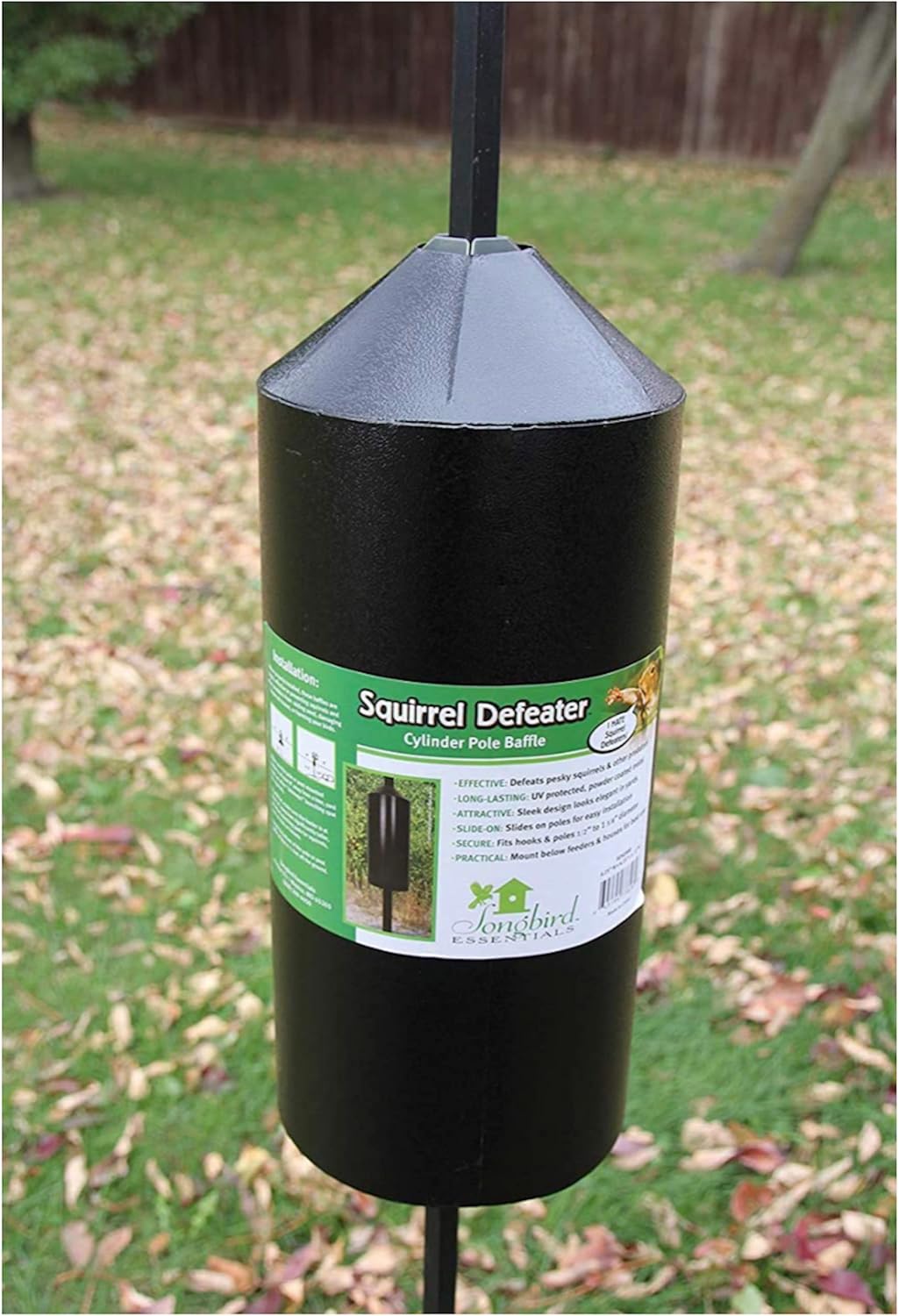 Wrap Around Pole Baffle, Squirrel Guard for Bird Feeder Poles | Wrap Around Design; Pole Mount Baffle; Squirrel Guard; Feeder Protection