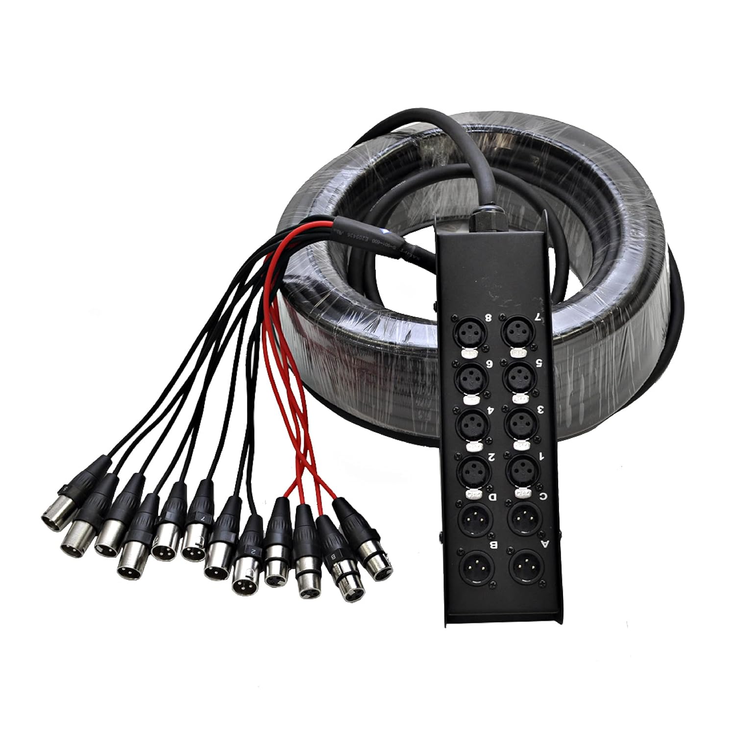 Seismic Audio Speakers 12 Channel Low Profile XLR Send Circuit Board Snake Cable, XLR Splitter Cable, 100 Feet