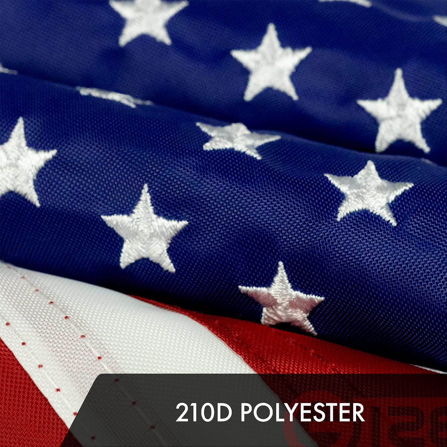 G128 American USA Flag | 5x8 Ft | ToughWeave Series Embroidered 300D Polyester | Country Flag, Embroidered Stars, Sewn Stripes, Indoor/Outdoor, Brass Grommets