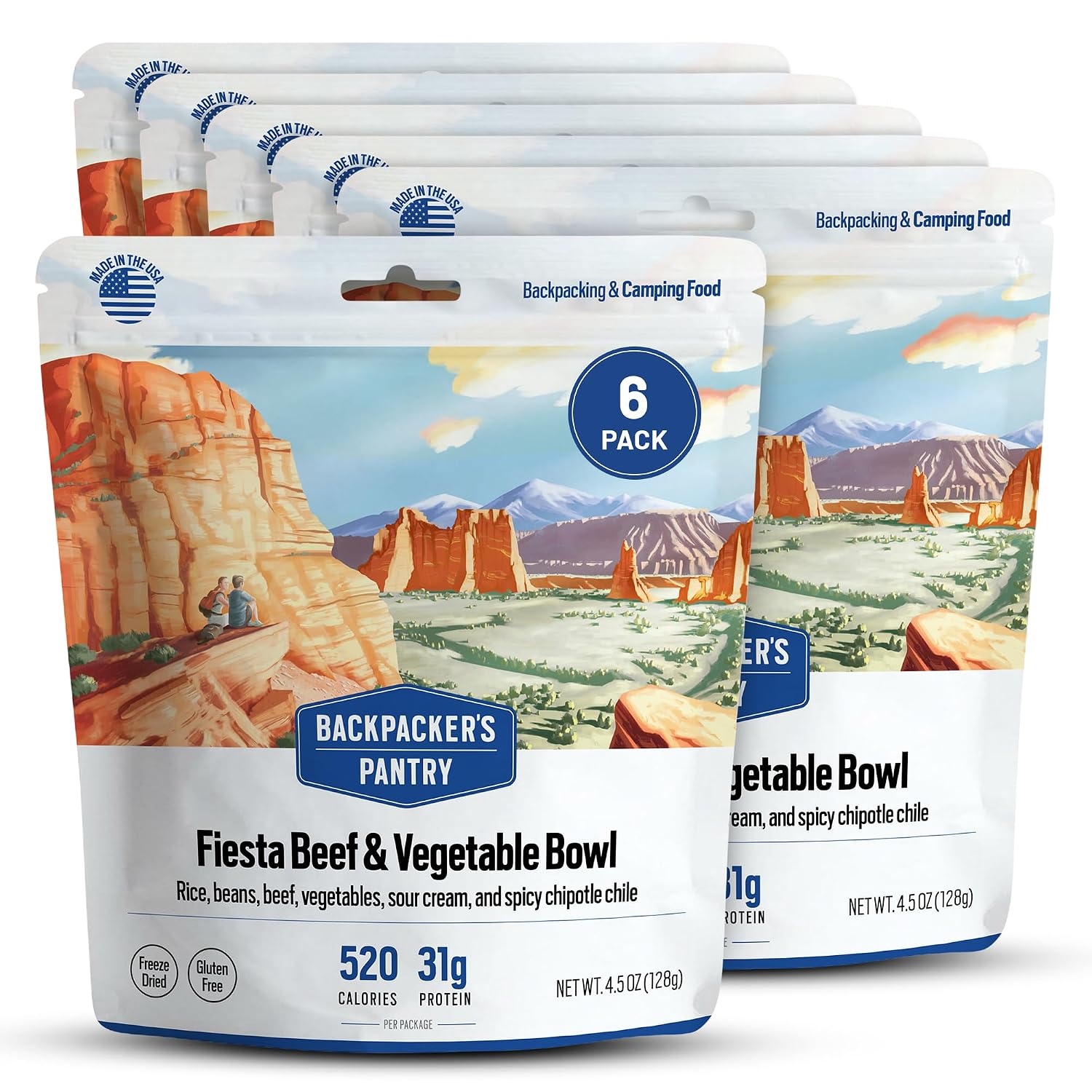 Backpacker's Pantry Lasagna | 1-Pack | 29g Protein | 620 Cal | Vegetarian, Nut Free | Made in the USA | Freeze Dried Meal & Camping Food