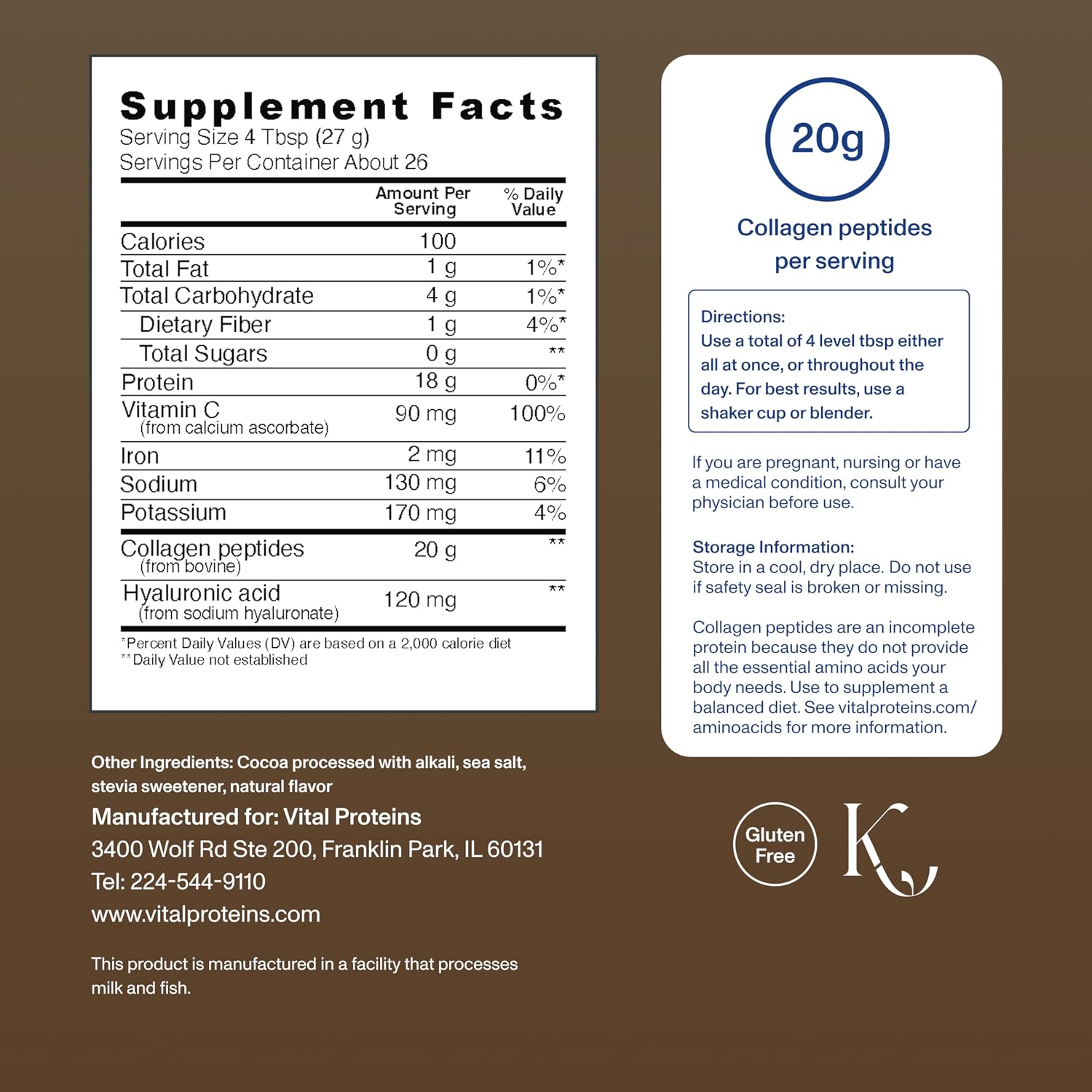 Vital Proteins Collagen Peptides Powder Advanced, Unflavored, 20oz | Hyaluronic Acid & Vitamin C, Supports Hair Skin & Nails, Collagen Peptides, 27 Servings