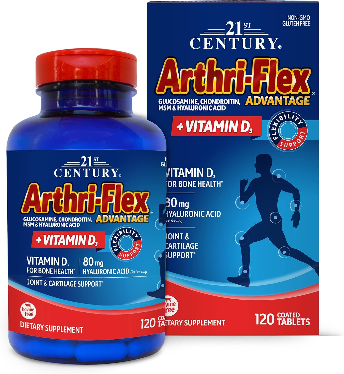 21st Century Arthri-Flex Advantage + D3 Joint Support Tablets, 120 Count