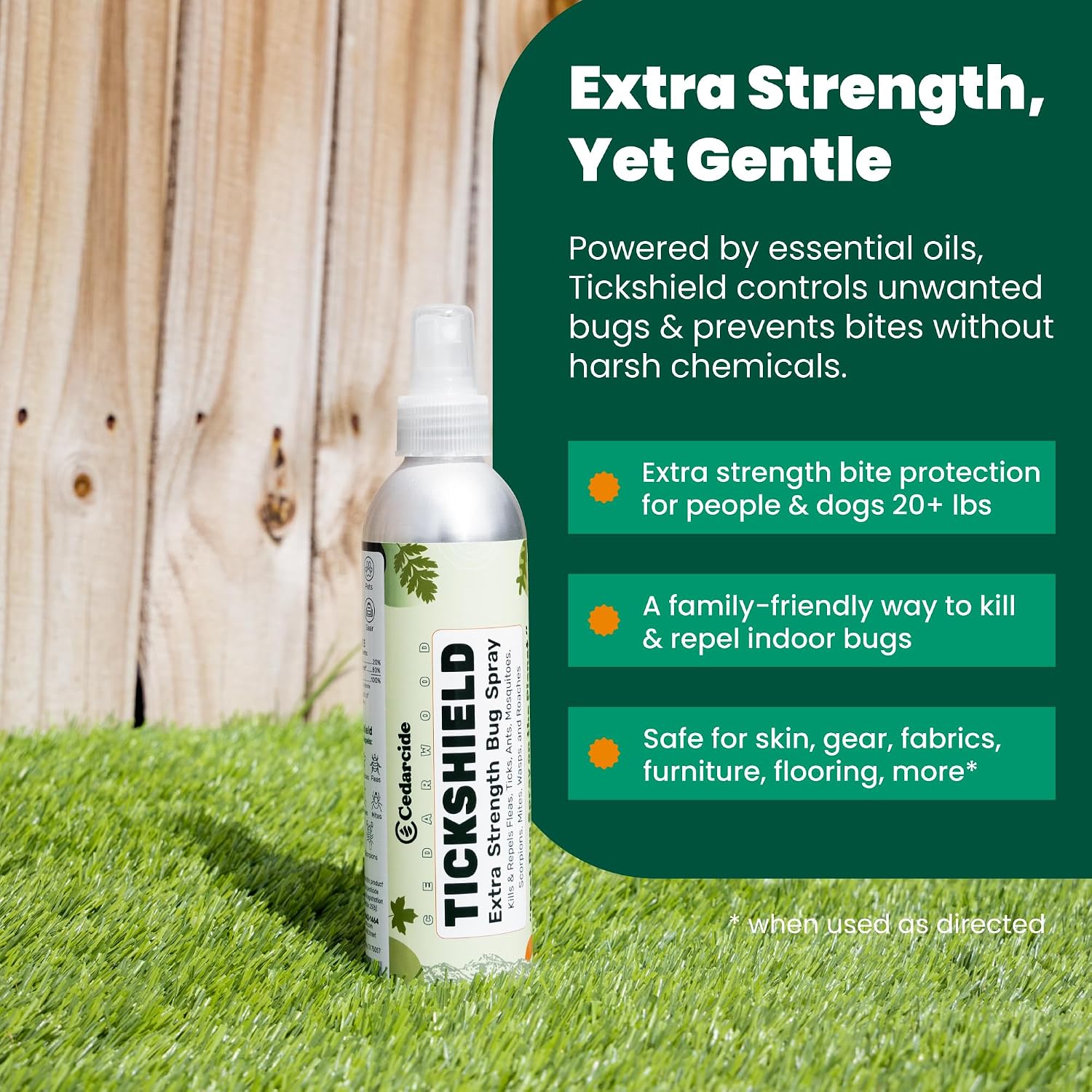 Tickshield Extra-Strength Bug Spray | Our Original Formula with an Extra Kick | for People, Gear, & Animals Over 20 Lbs (Pint)
