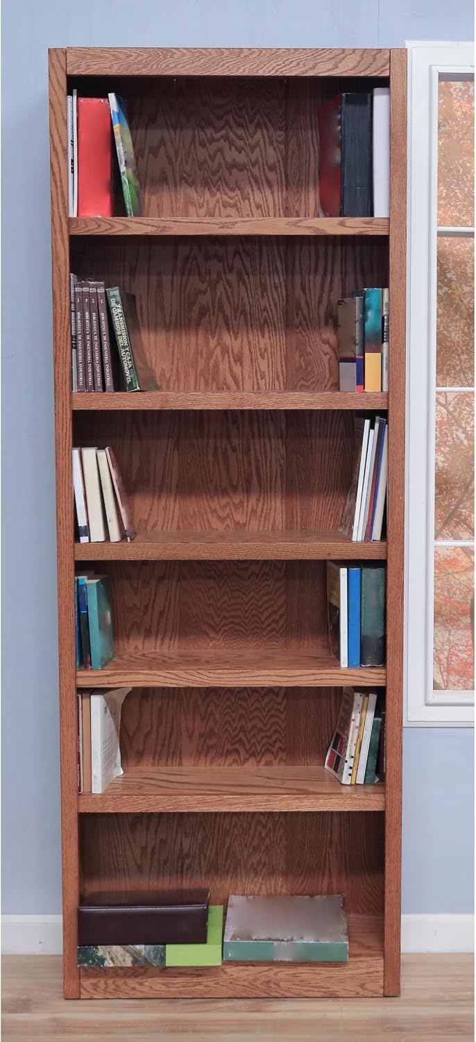 Concepts In Wood Midas Six Shelf Bookcase 84" H Cherry Finish