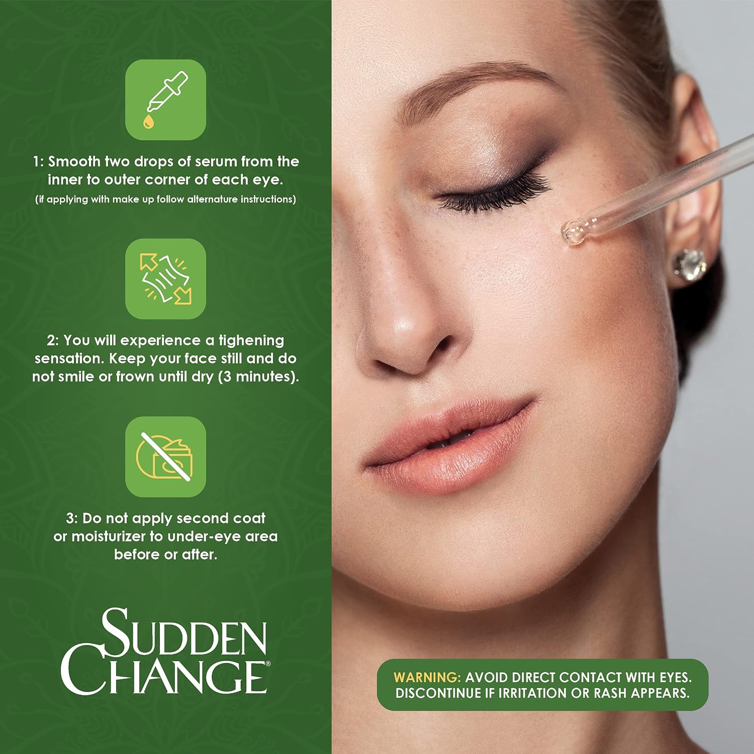 Sudden Change Instant Under-Eye Firming Serum, Fast-Acting (023 oz, 2PK) | Targets Under Eye Bags, & Puffiness and Reduces the Appearance of Fine Lines & Wrinkles Fast Acting Results in Minutes