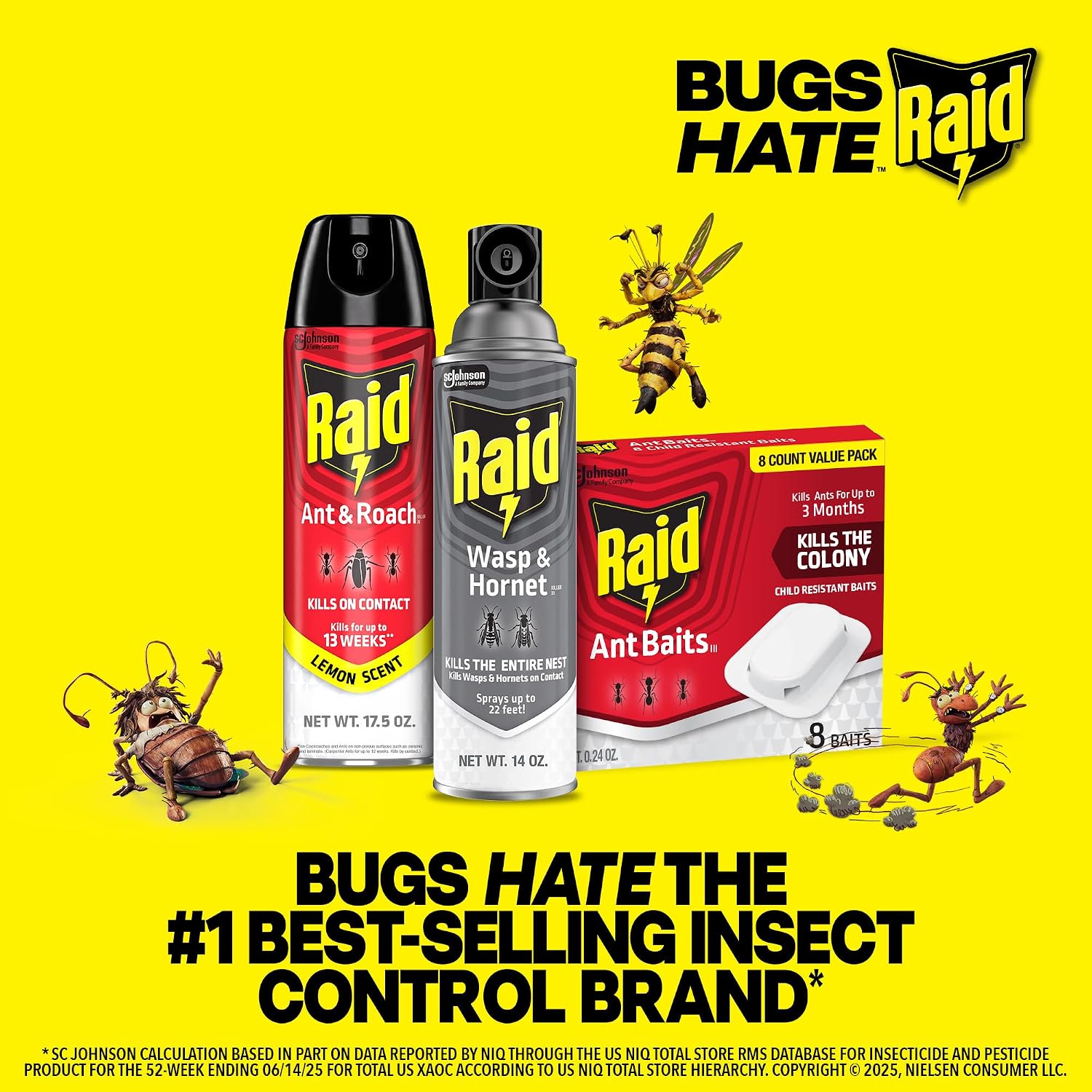 Raid Ant Killer Baits, Child Resistant Bug Killer for Indoor Home Use, 0.24 Oz, 8 Count