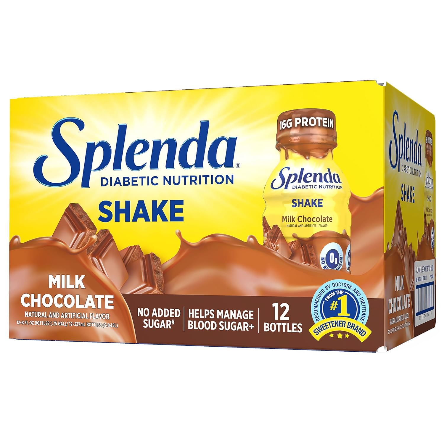 SPLENDA Diabetes Nutrition Shakes, Milk Chocolate, 8 Fl Oz
