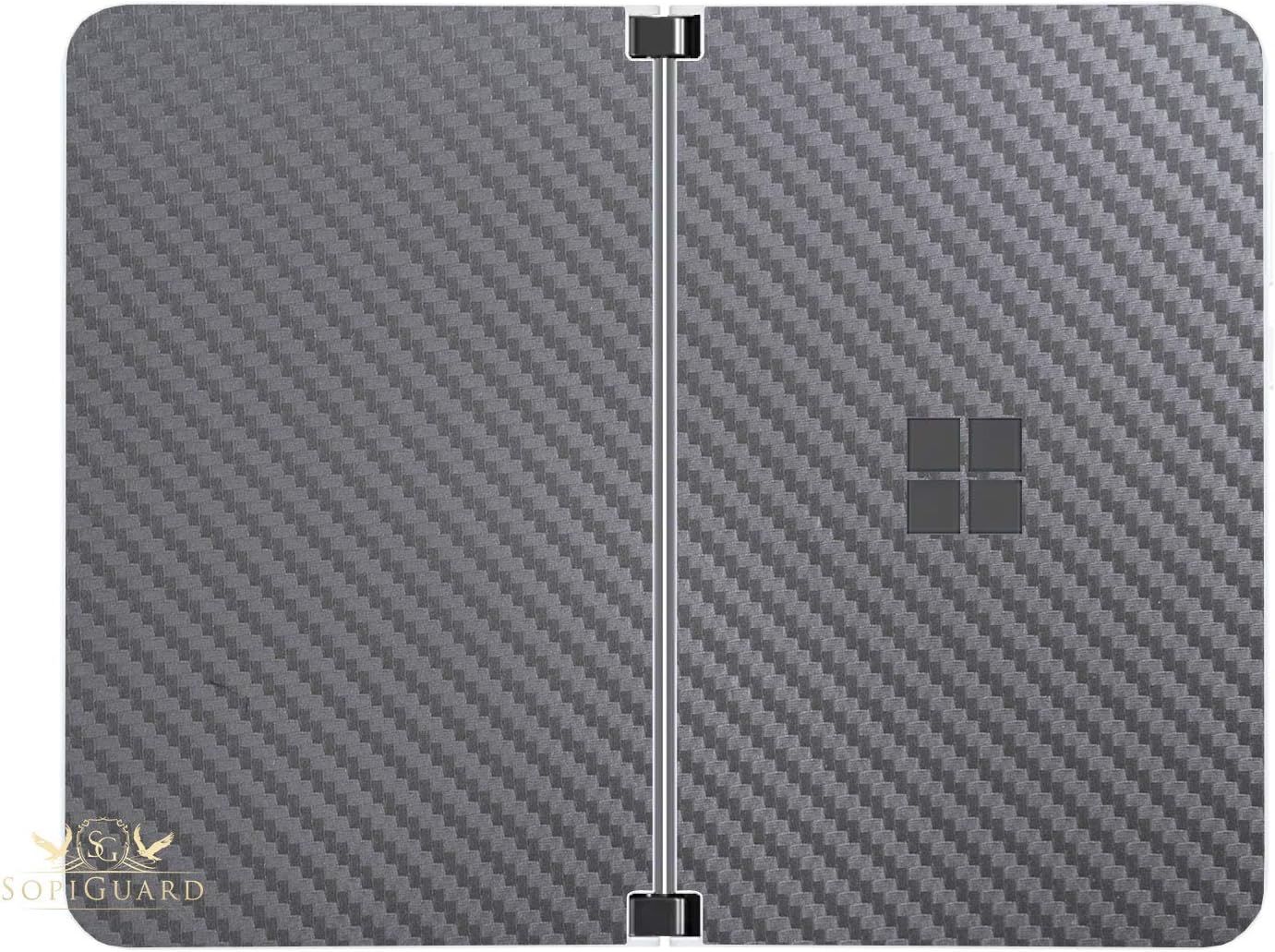 SopiGuard Sticker for Surface Duo Phone Edge-to-Edge Precision Vinyl Skin Wrap (Leather Textured)