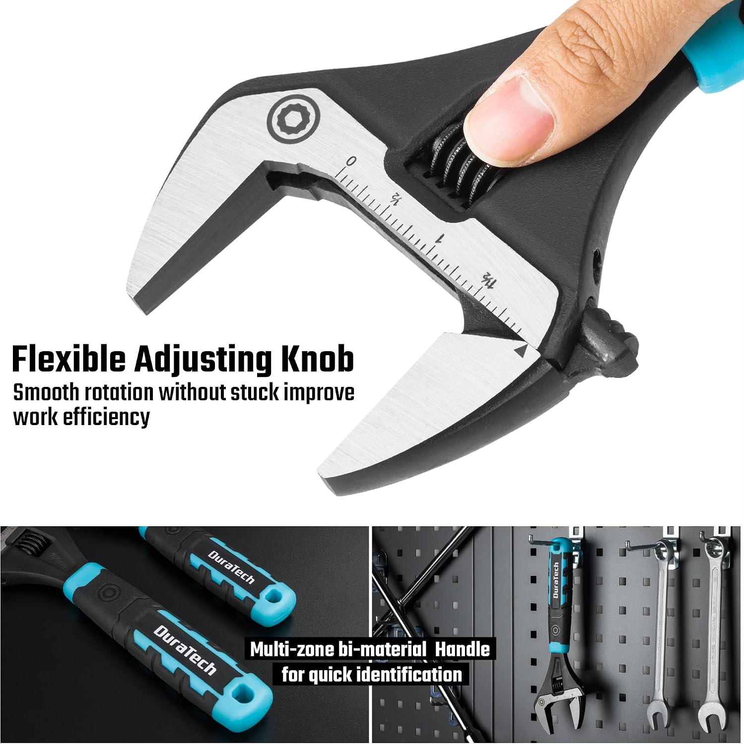 DURATECH 10-Inch Wide Jaw Adjustable Wrench