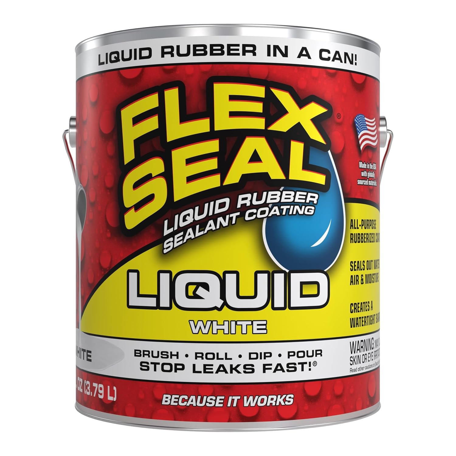 Flex Seal Liquid, Rubber Coating Sealant, Waterproof, Flexible, Breathable, and UV Resistant, Roof Repair, Basements, RV, Campers, Trailers, Marine