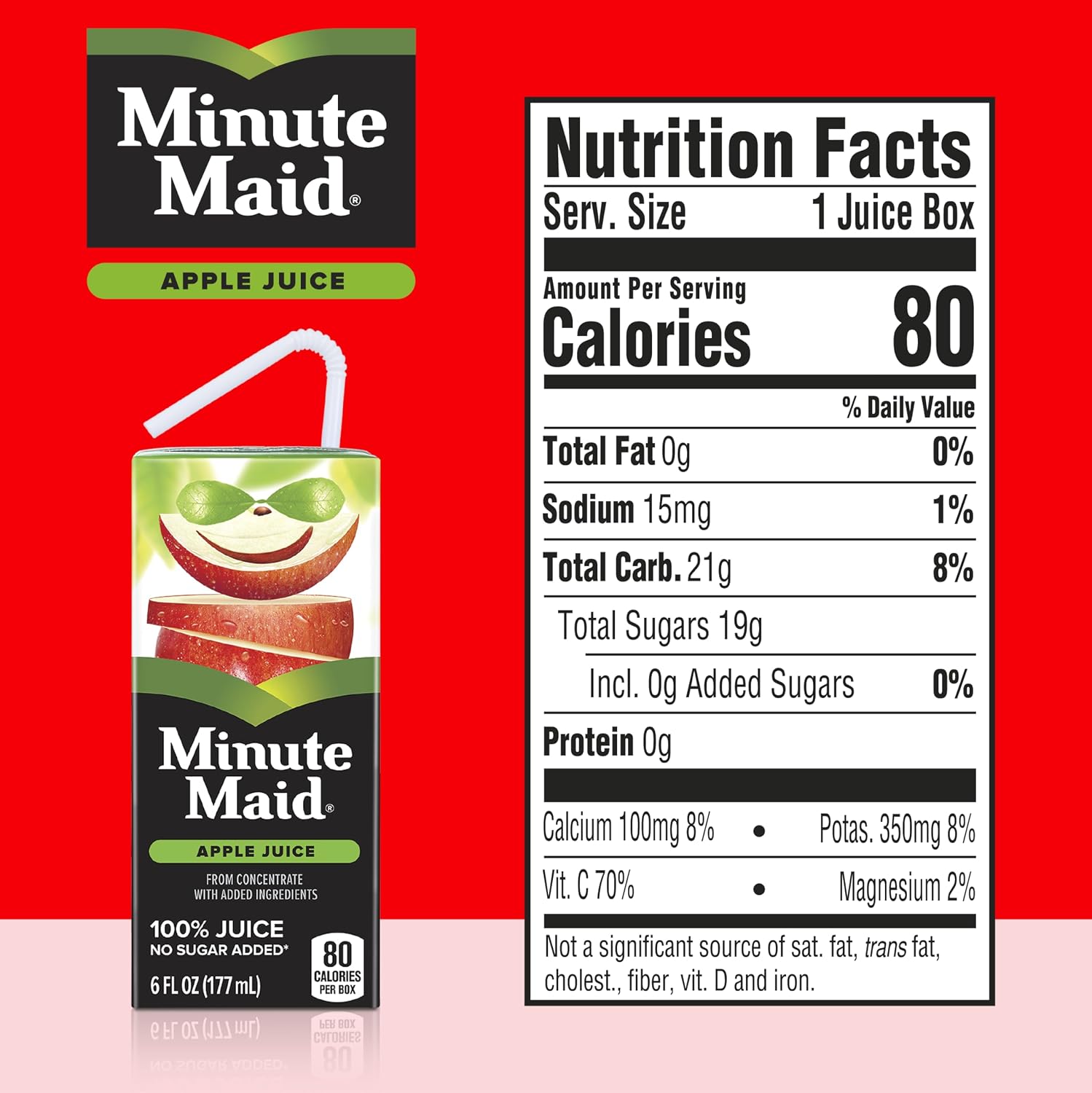 Minute Maid 6oz 8pk Apple w/ Calcium & Vitamin C