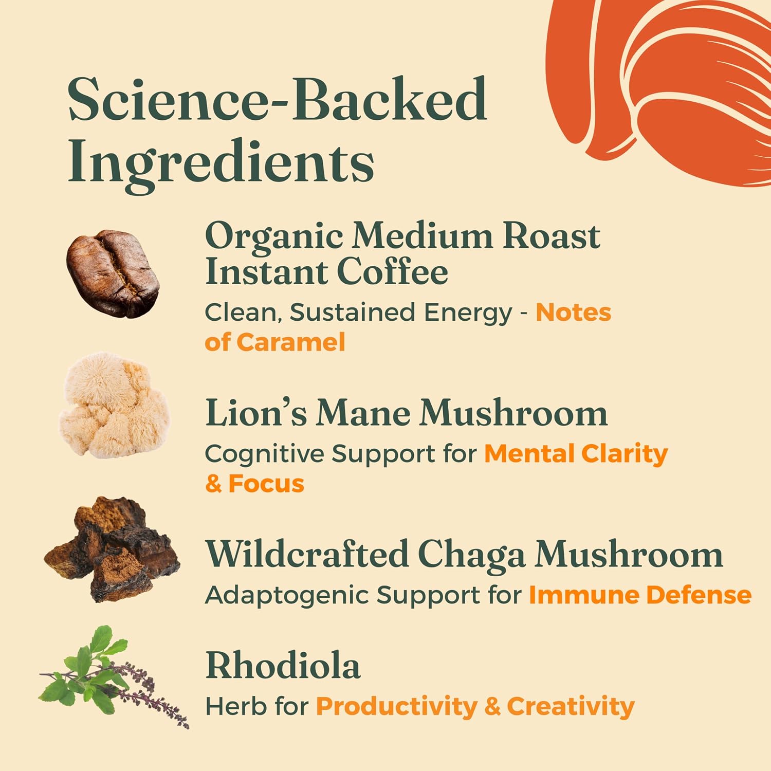 Four Sigmatic Mushroom Mix Coffee Lion's Mane | Focus | Pack of 3 (30 Packets Total)