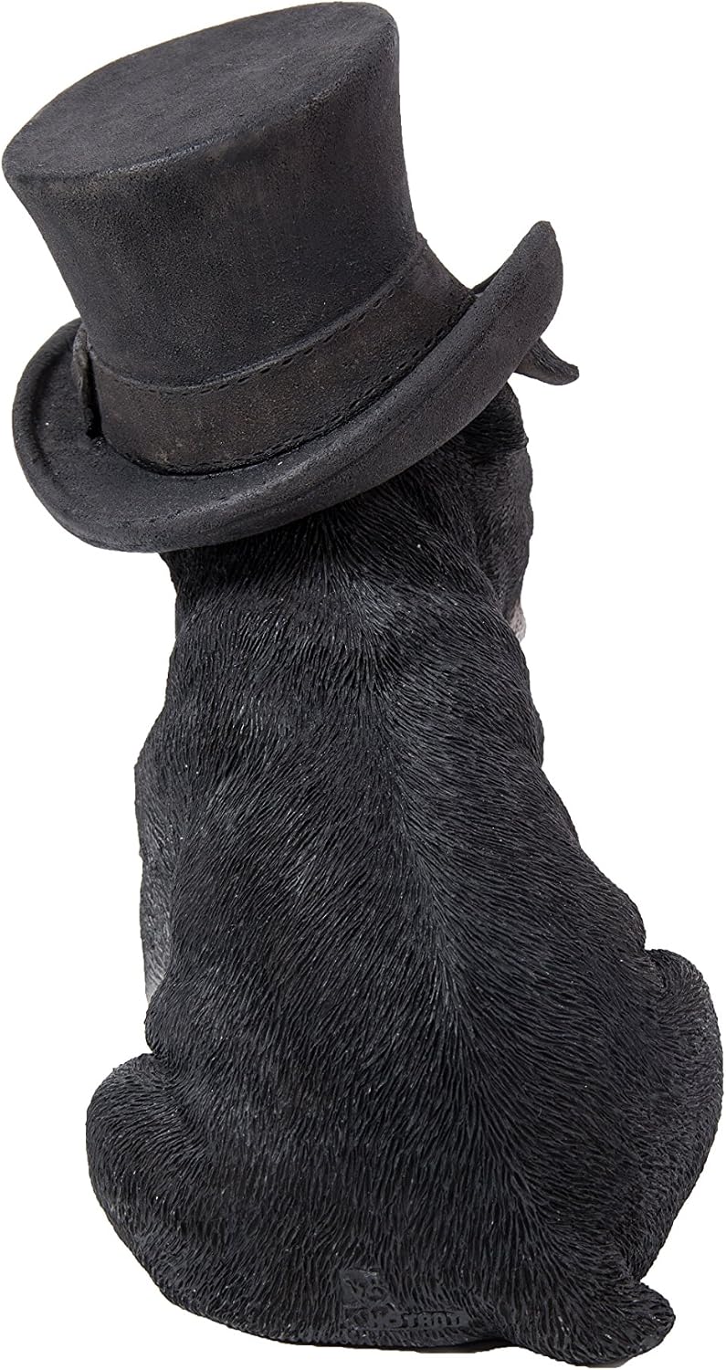 Hi-Line Gift Ltd. Boston Terrier with Top Hat - Spectacle and Bow Tie, Black and White