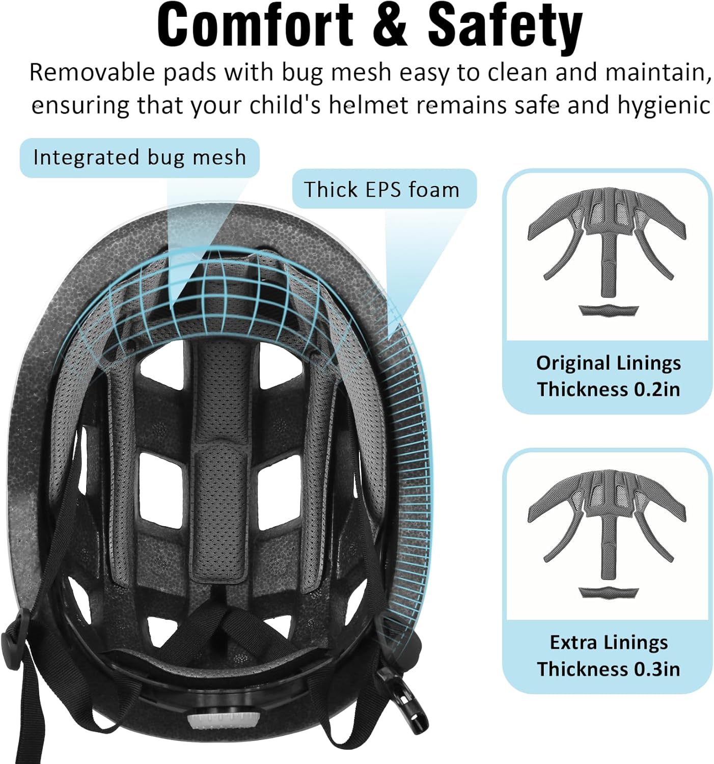 Kids Bike Helmet,2 Sizes for Youth Child Girls & Boys