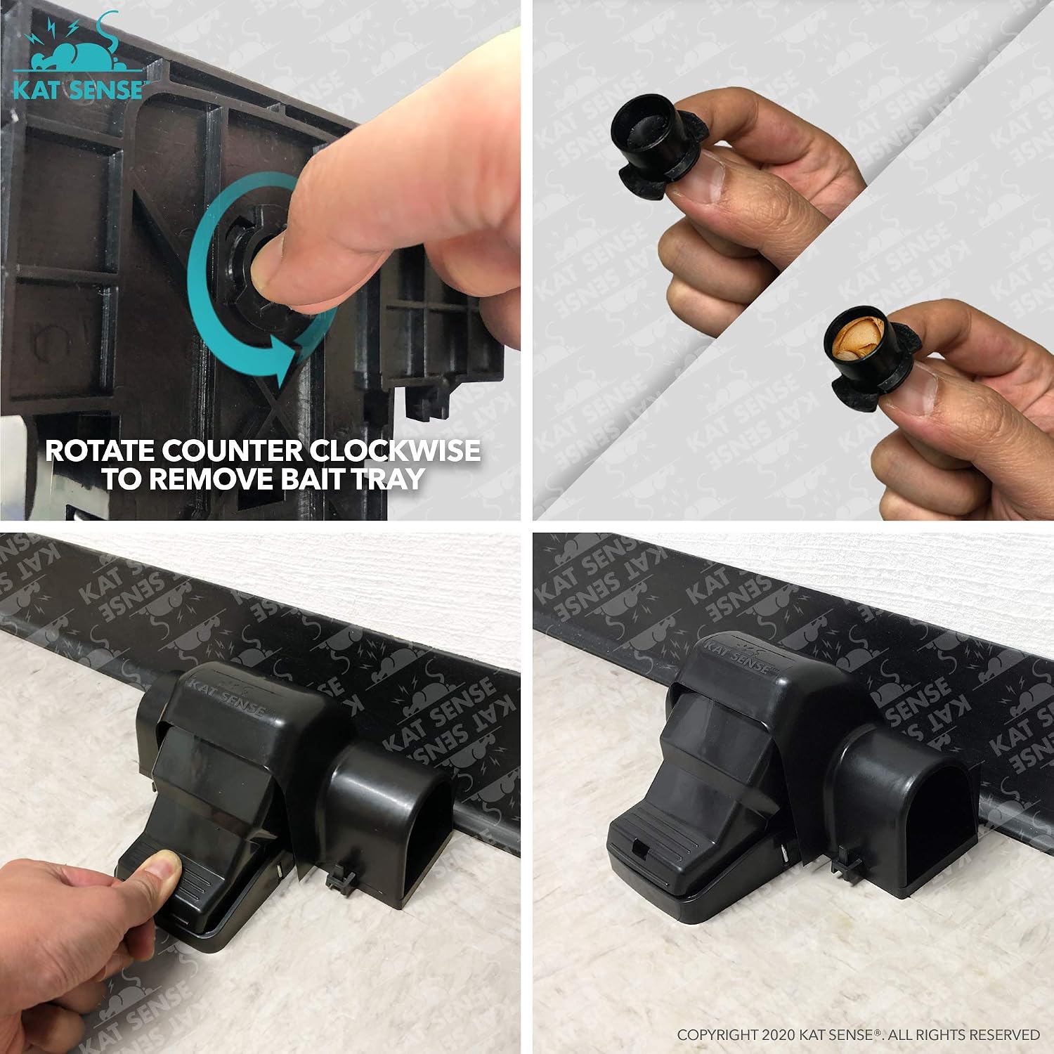 Kat Sense Covered Rat Trap & Chipmunk Trap, Prevents Accidental Triggering with Tunnel Design, Quick Action Pest Control Device
