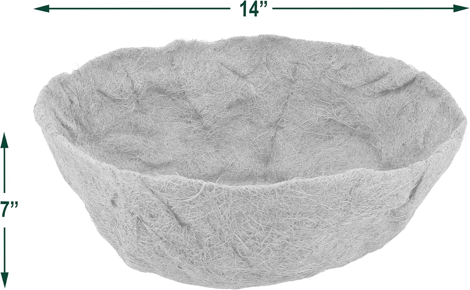 Arcadia Garden Products Extra Durable CB52 18-inch Coco Liner for Half Round Circle Wall Mounted Planters